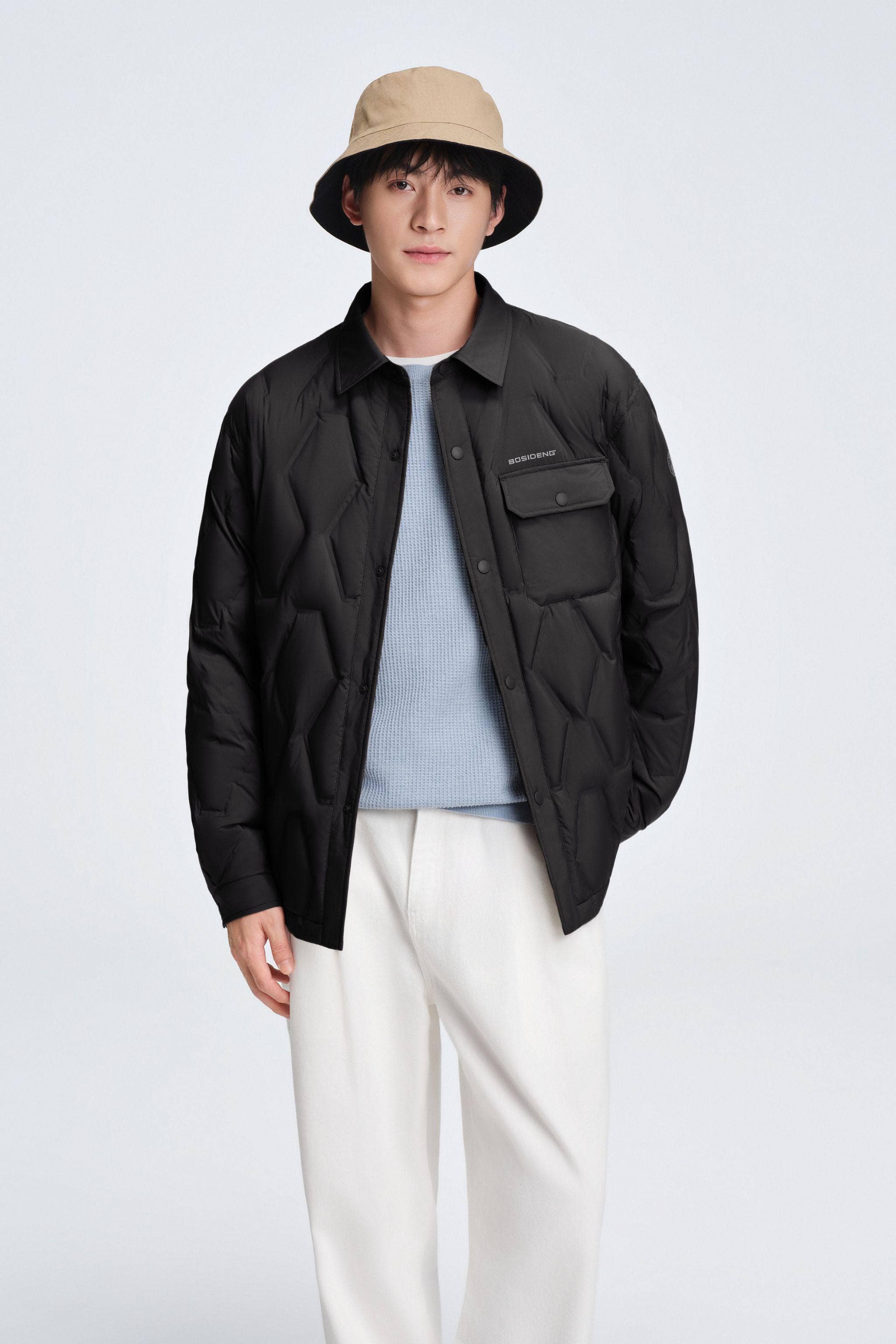 Men's Shirt Collar Down Jacket 5319 - Image 9