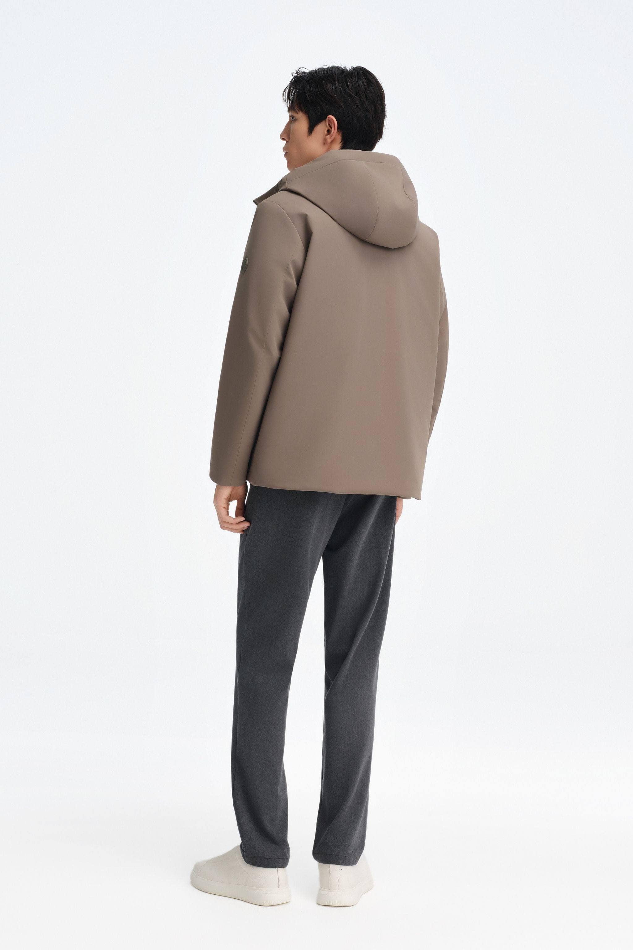 Men's Short Length Goose Down Business Jacket With Hood - Image 26