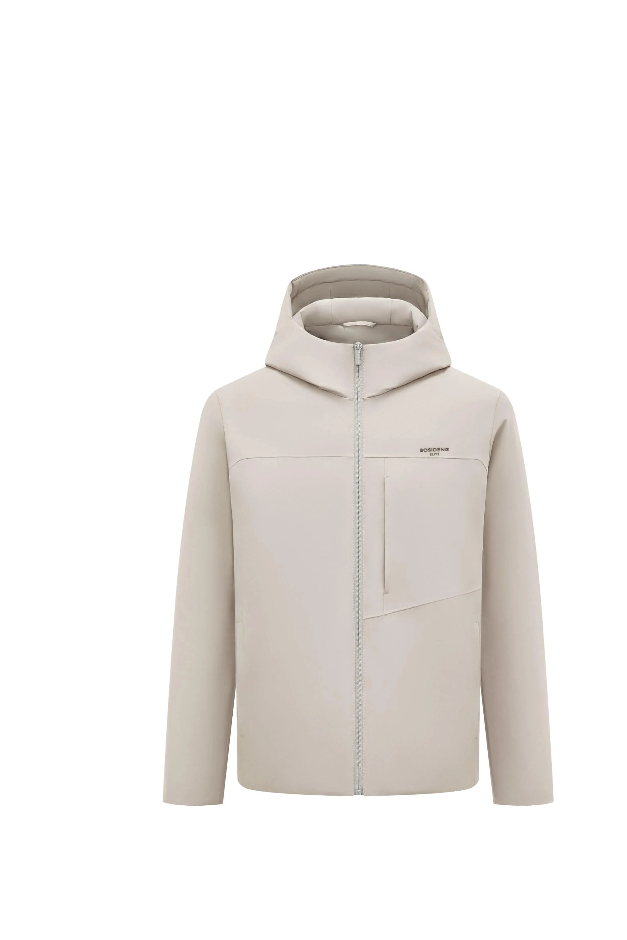 Men's Short Length Goose Down Business Jacket With Hood - Image 6