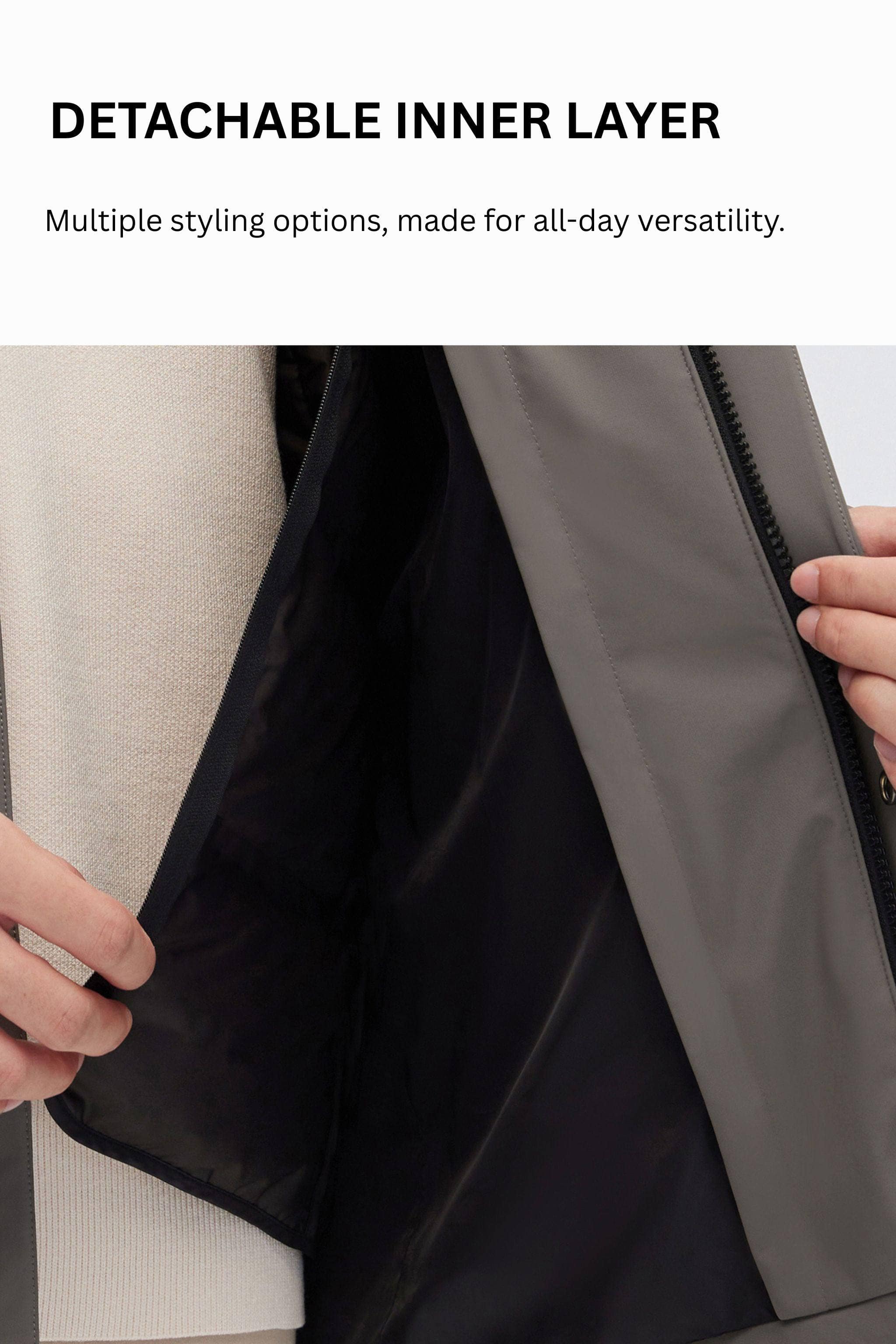 Men's Short Length Goose Down Business Jacket With Hood - Image 7