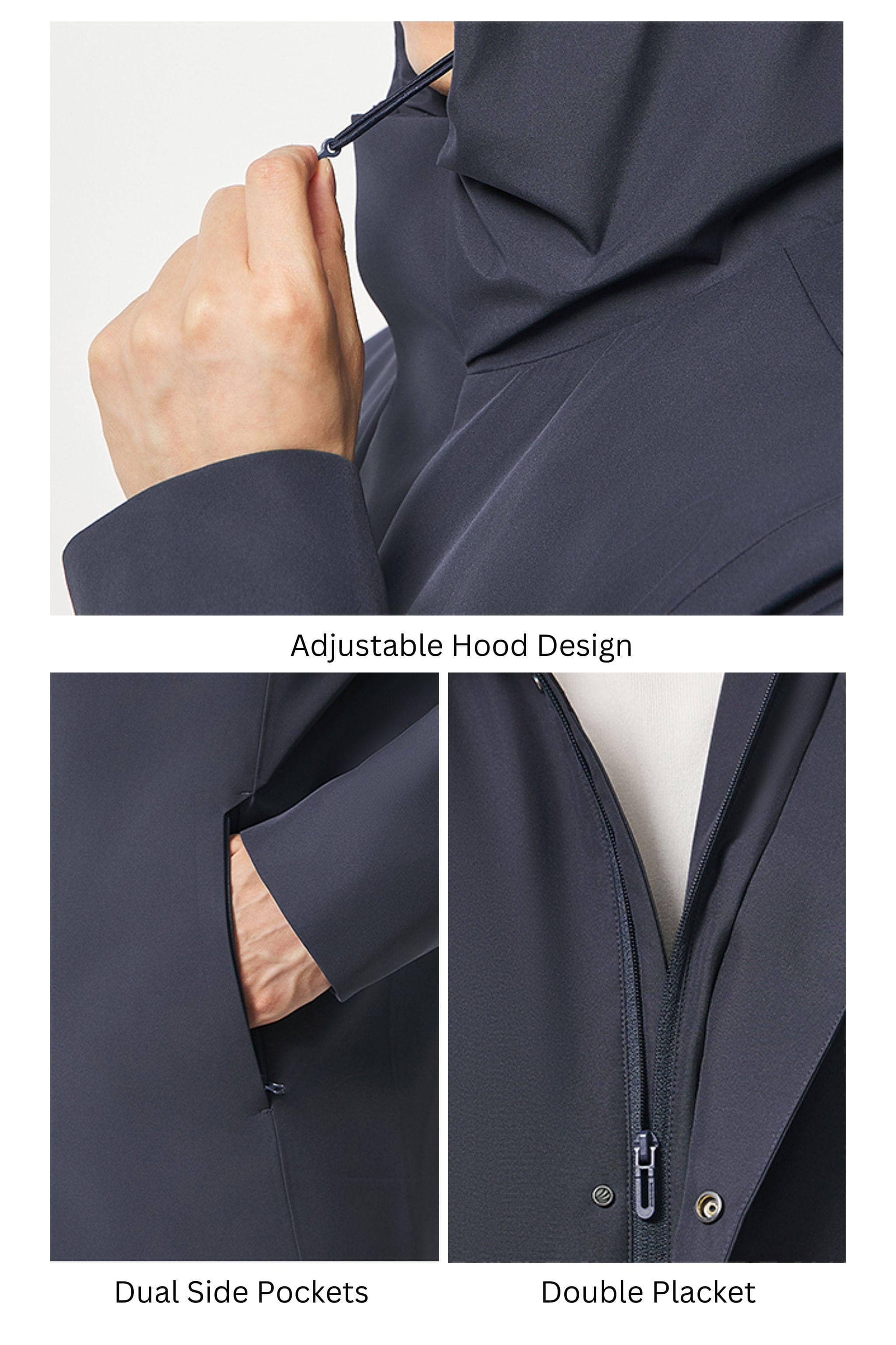 Men's Short Length Goose Down Business Jacket With Hood - Image 9