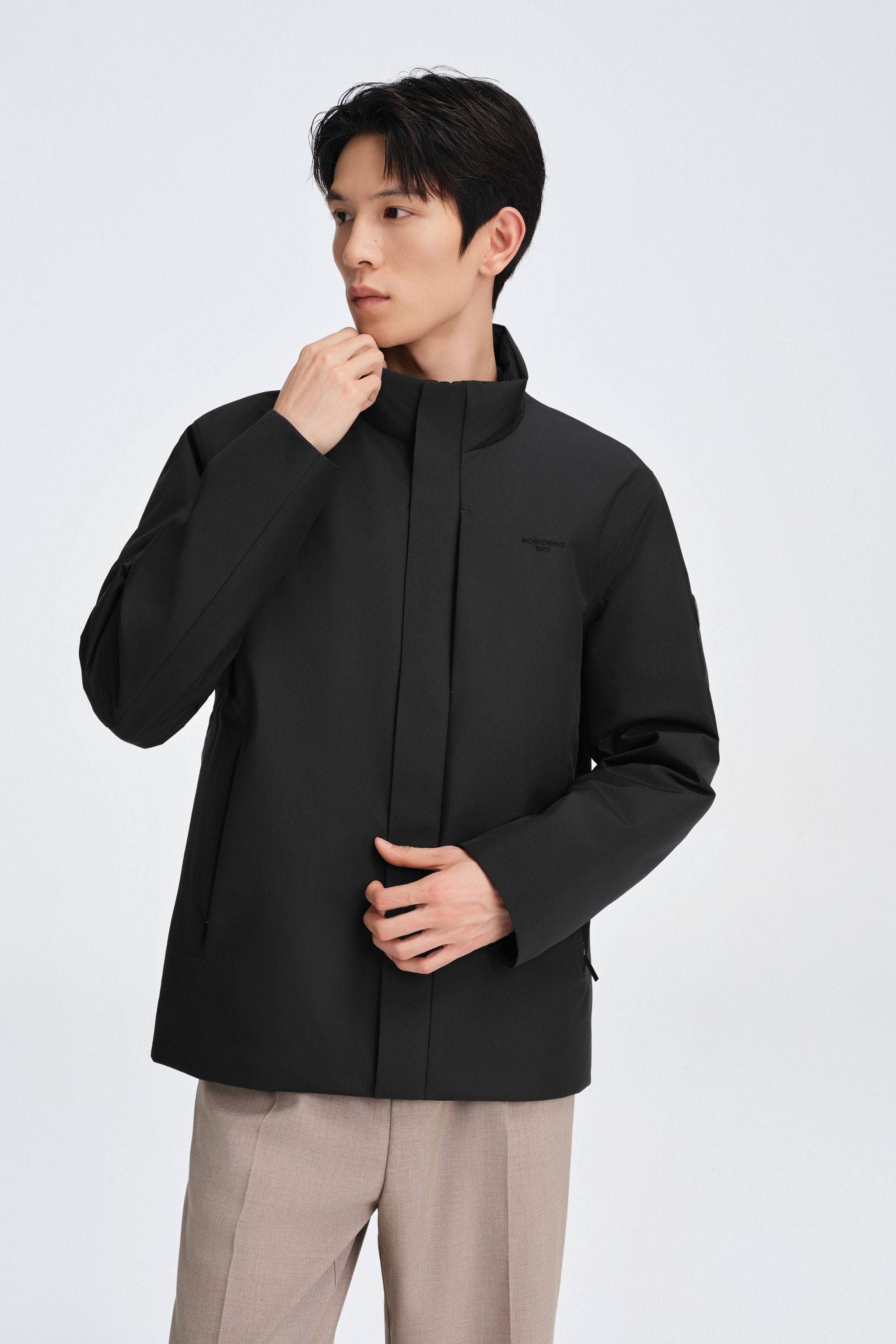 Men's Stand Collar Goose Down Business Jacket - Image 12