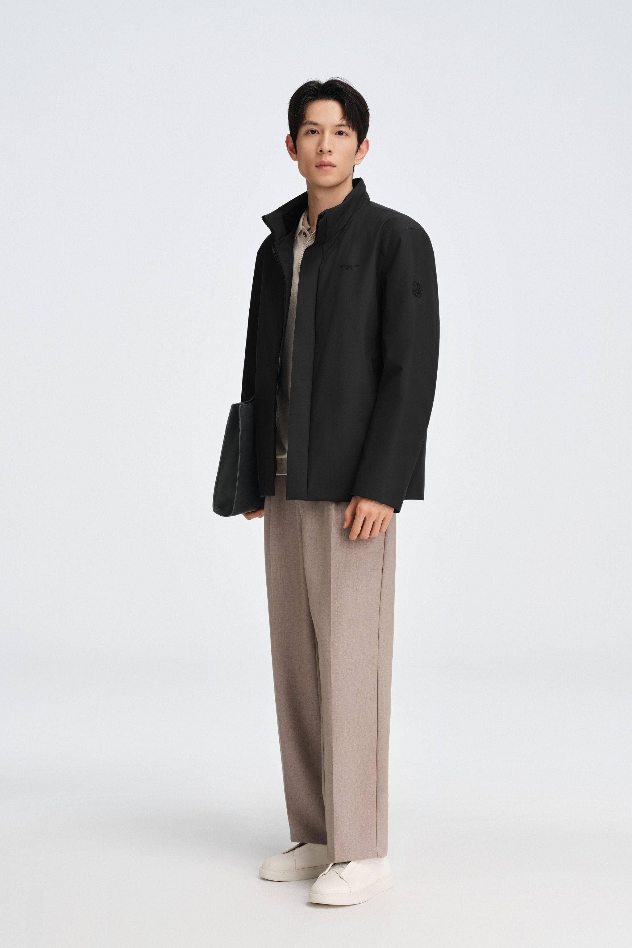 Men's Stand Collar Goose Down Business Jacket - Image 14
