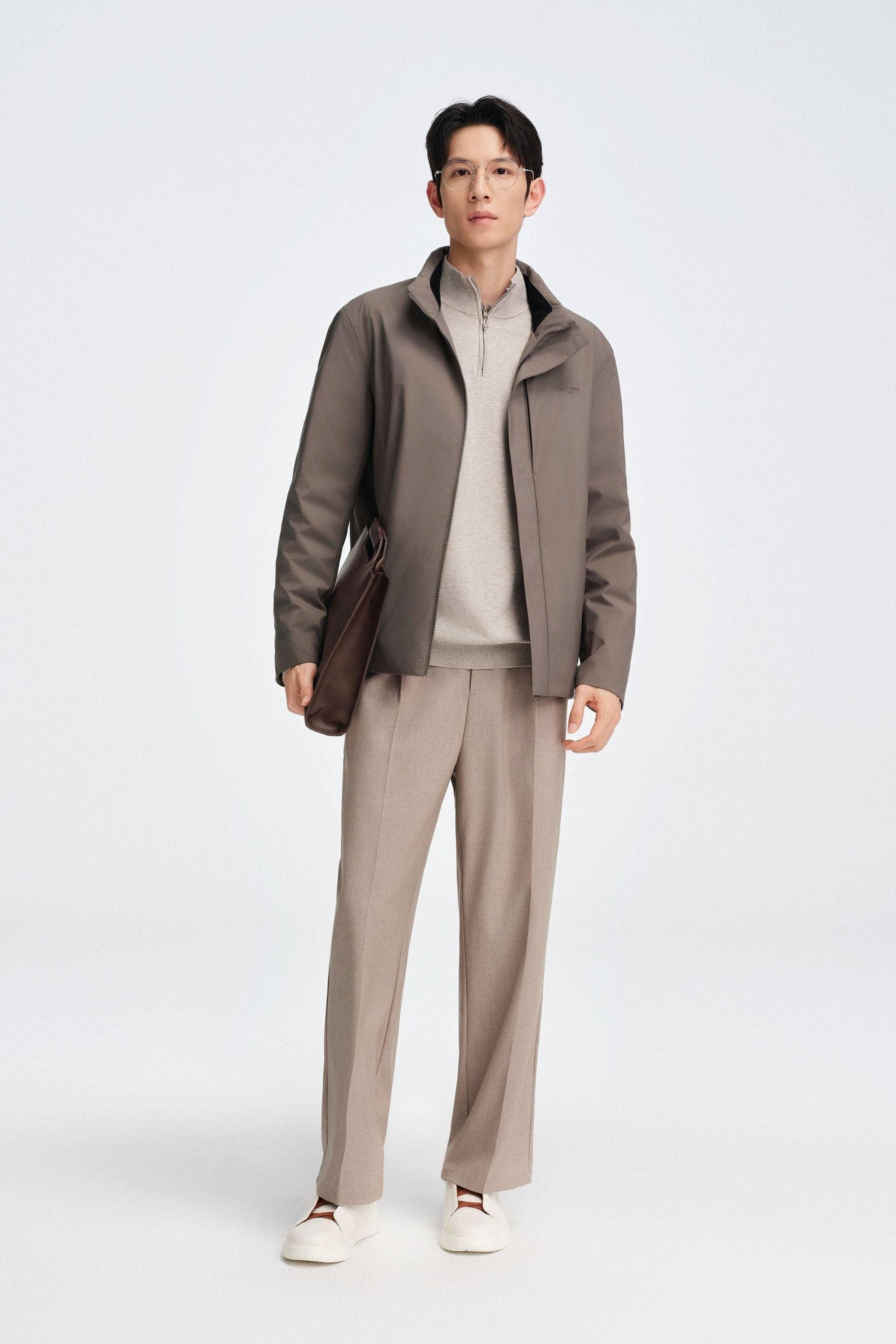 Men's Stand Collar Goose Down Business Jacket - Image 16