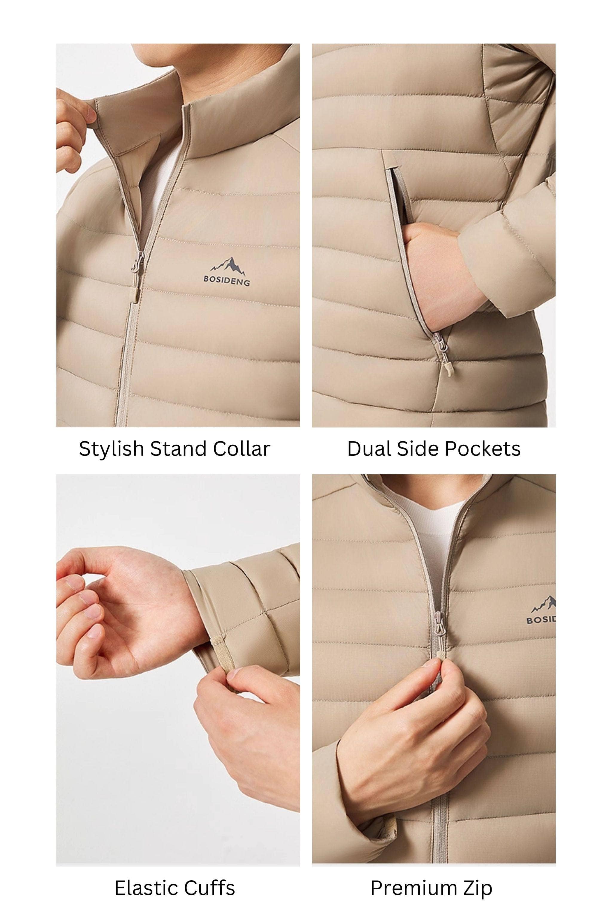 Men's Stand Collar Goose Down Jacket 1037 - Image 7