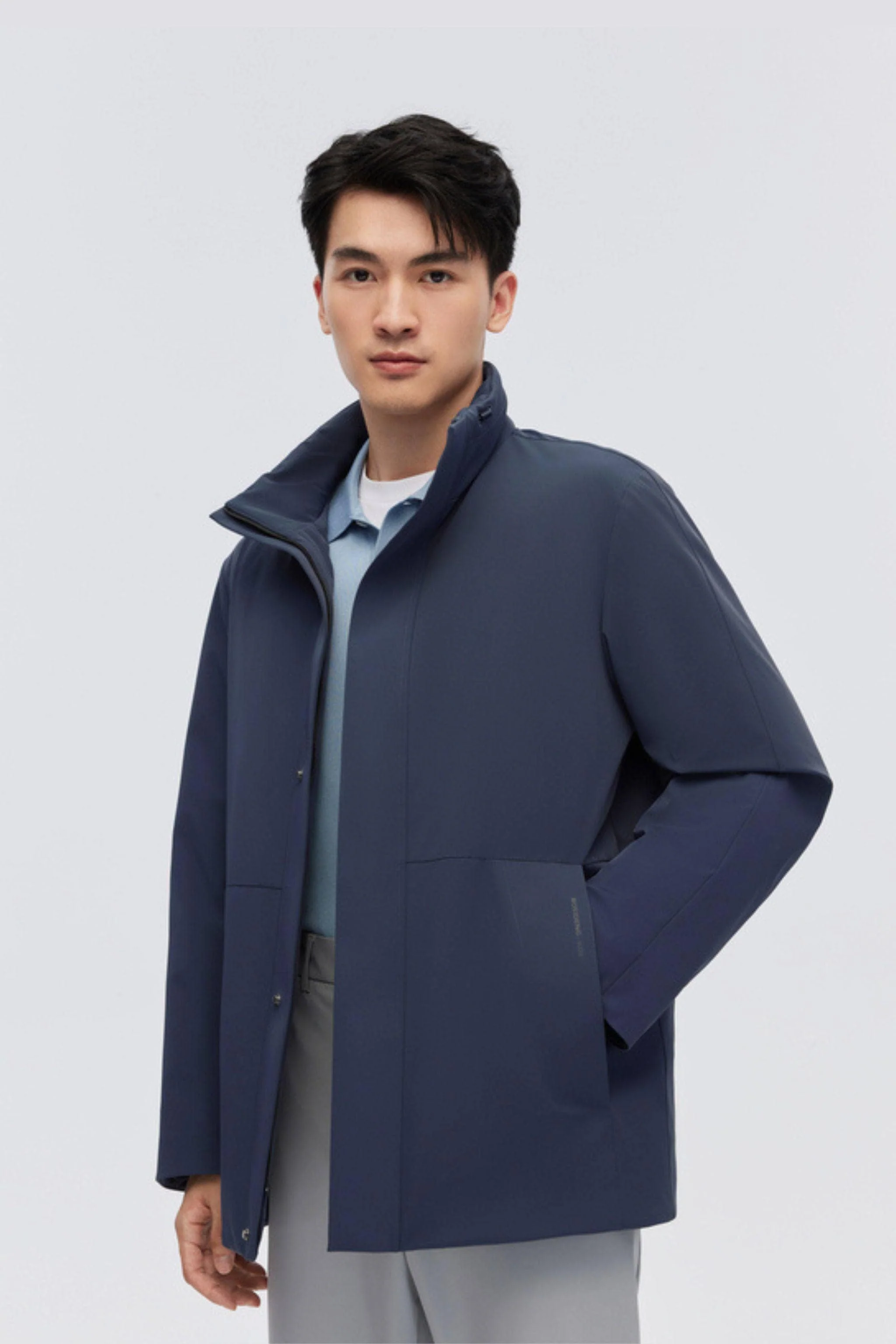 Men's Standing Collar Goose Down Jacket