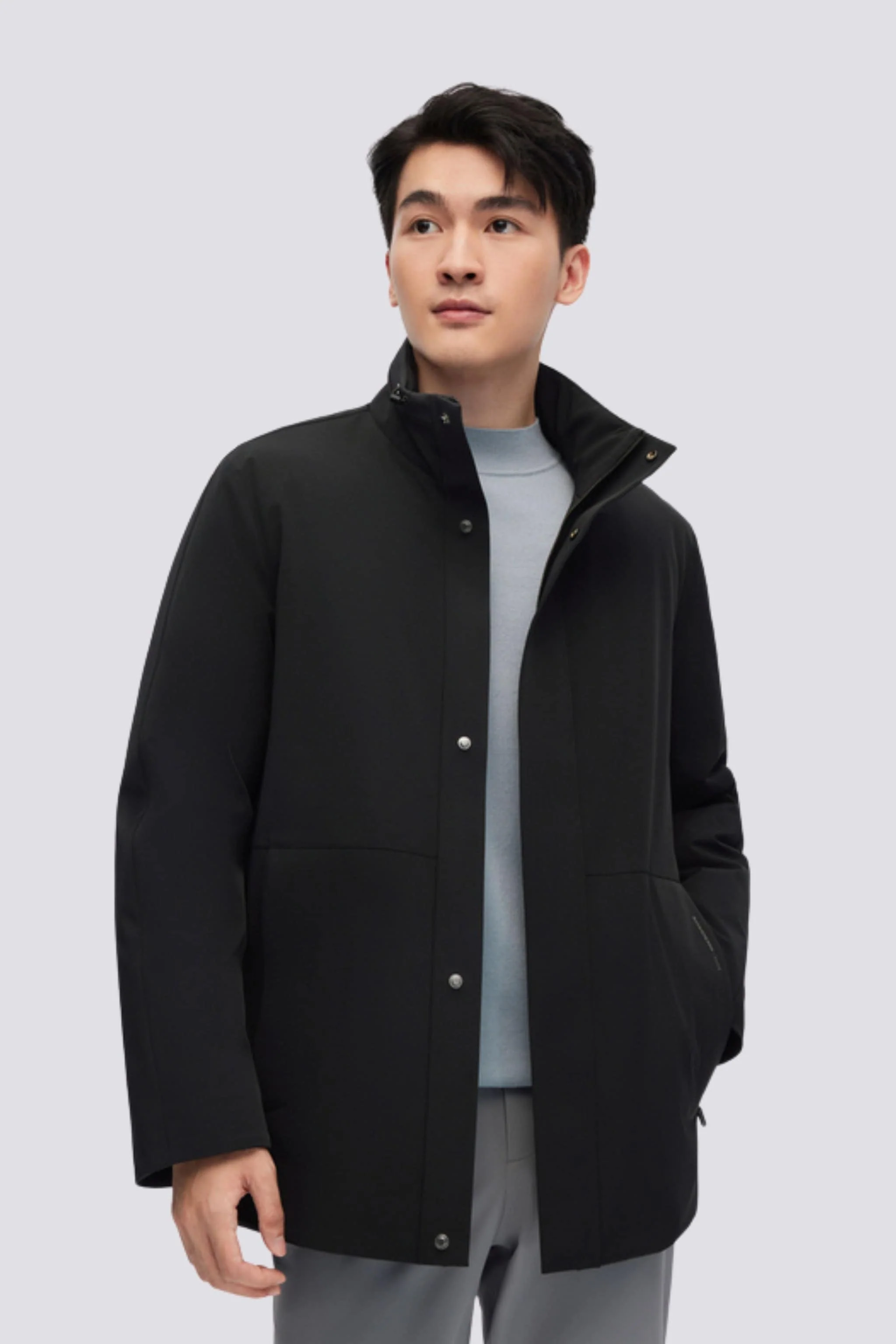 Men's Standing Collar Goose Down Jacket - Image 2