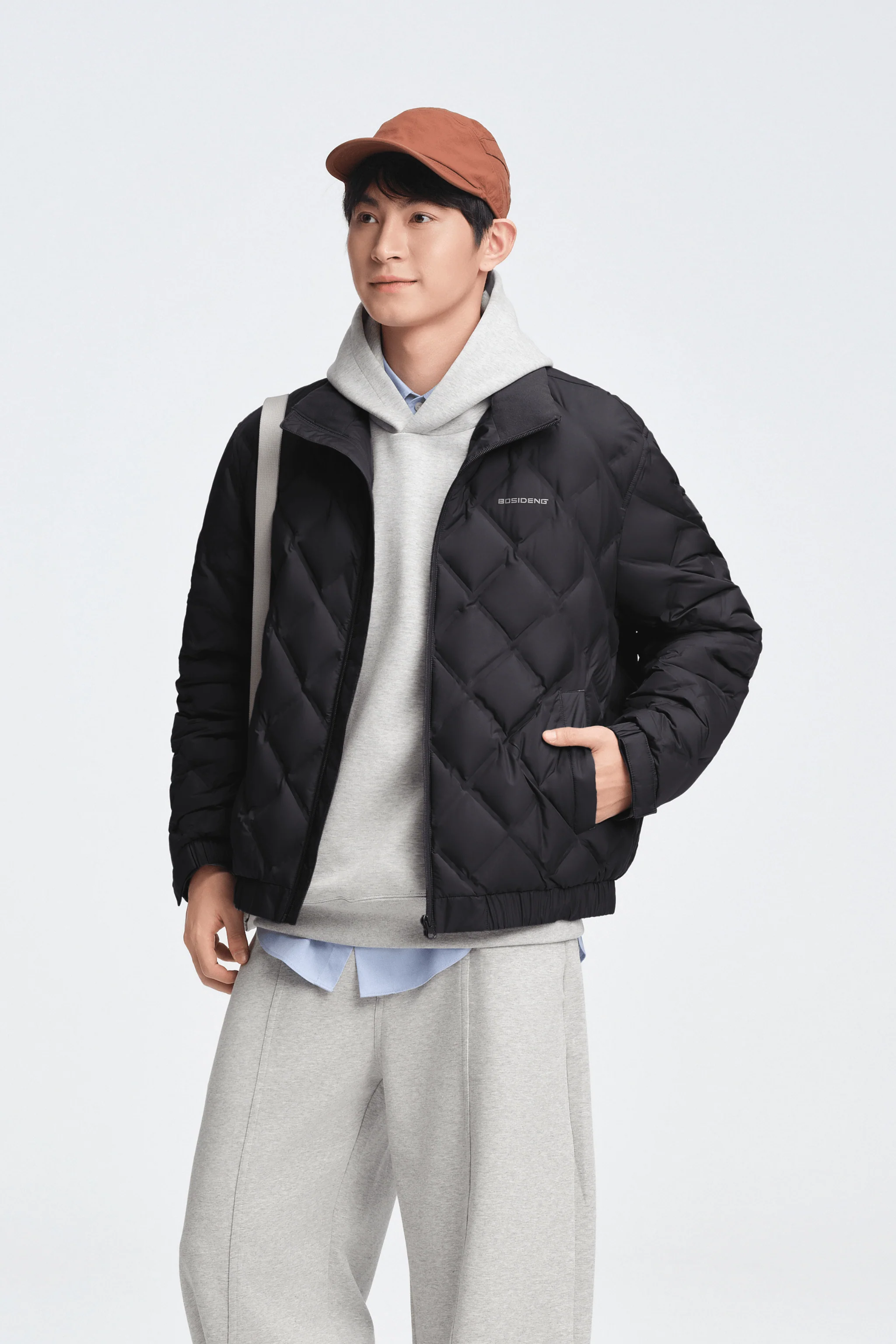 Men's Standing Collar Lightweight Down Jacket - Image 10