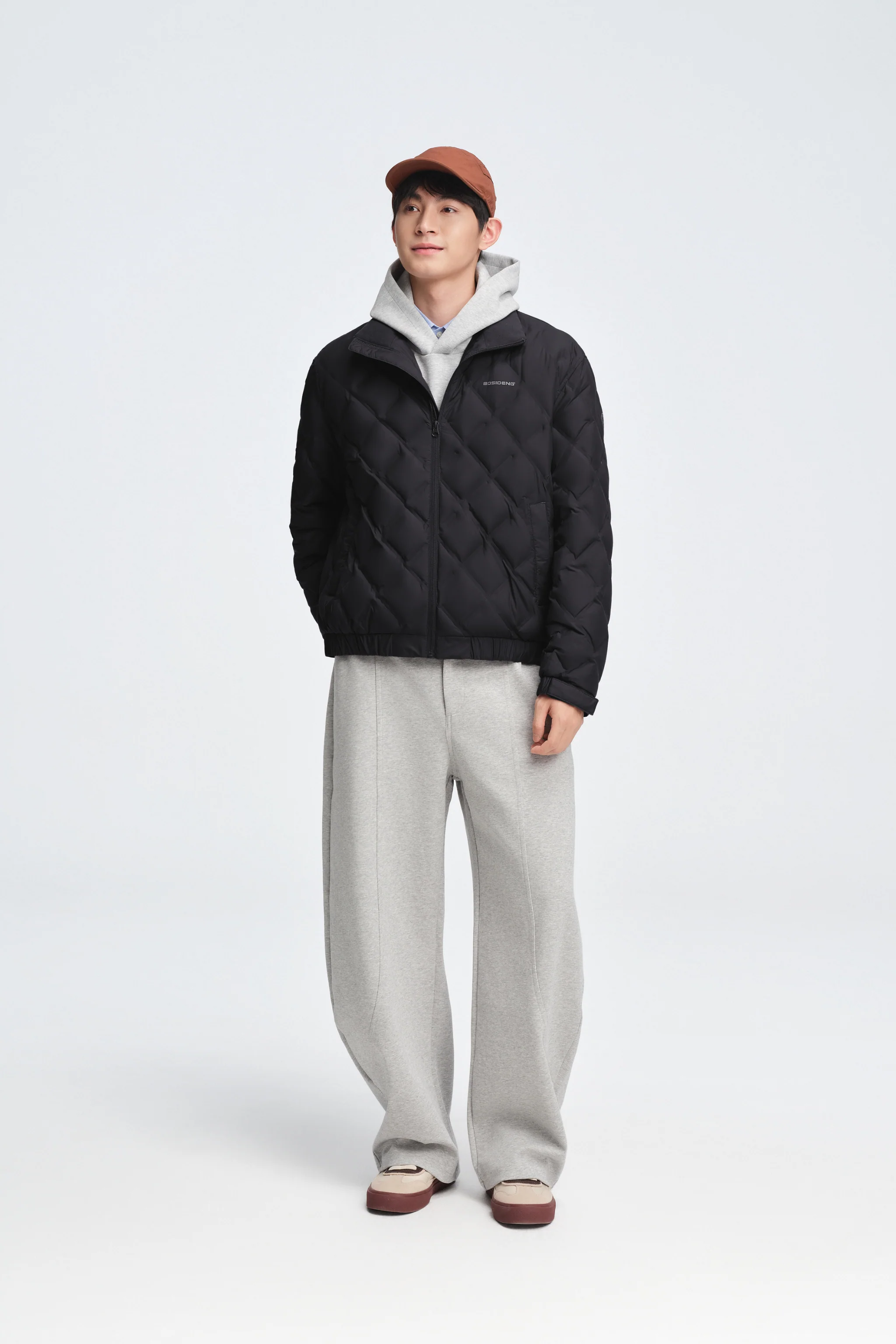 Men's Standing Collar Lightweight Down Jacket - Image 12