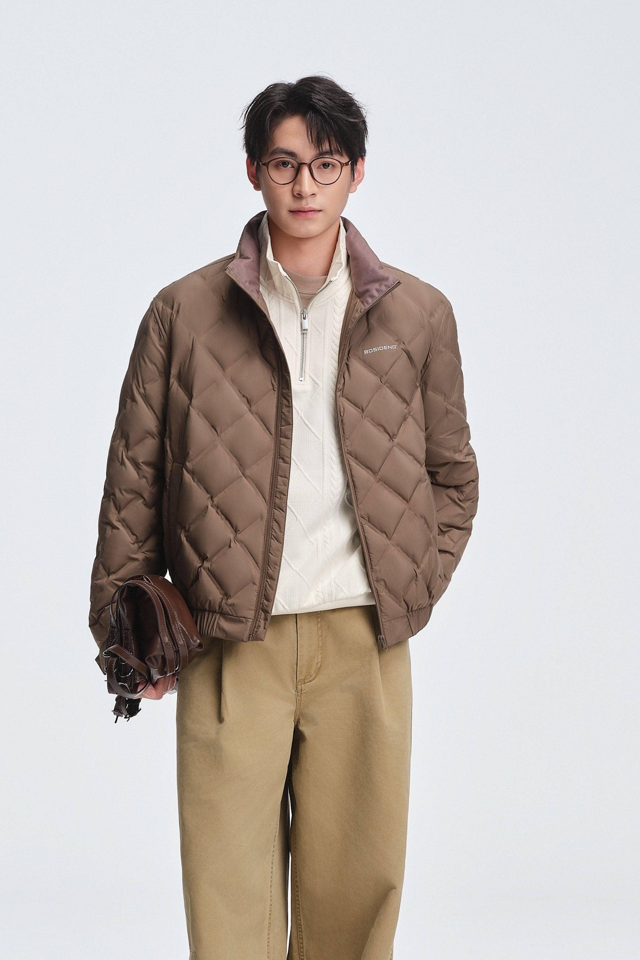 Men's Standing Collar Lightweight Down Jacket - Image 16
