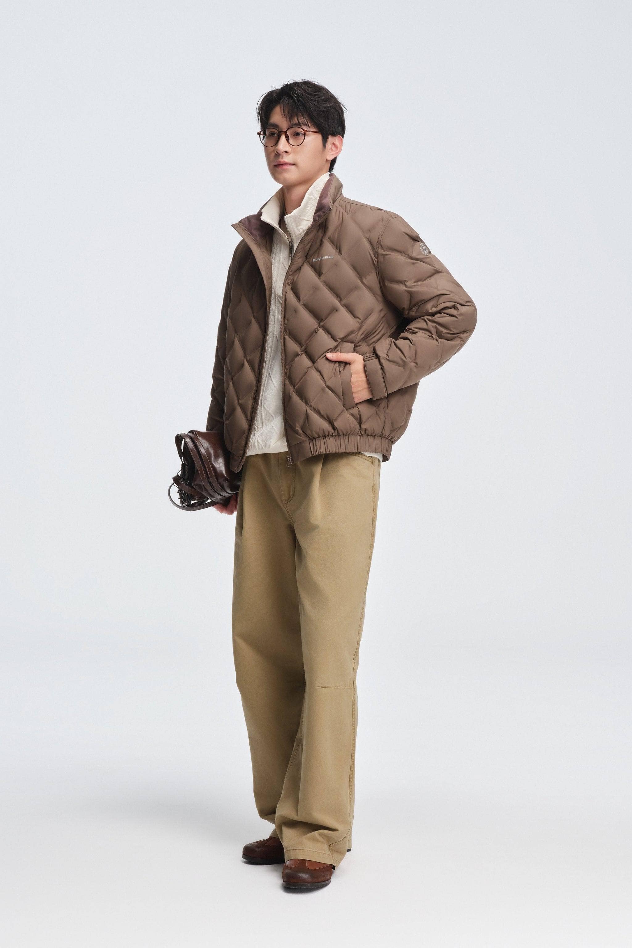 Men's Standing Collar Lightweight Down Jacket - Image 17