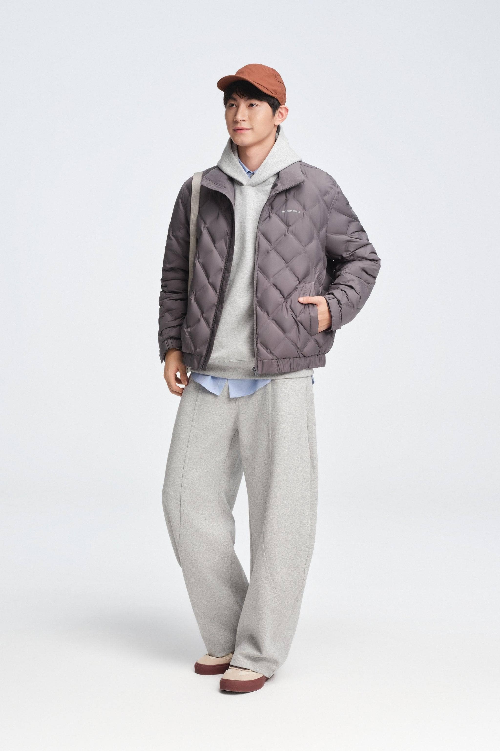 Men's Standing Collar Lightweight Down Jacket - Image 2