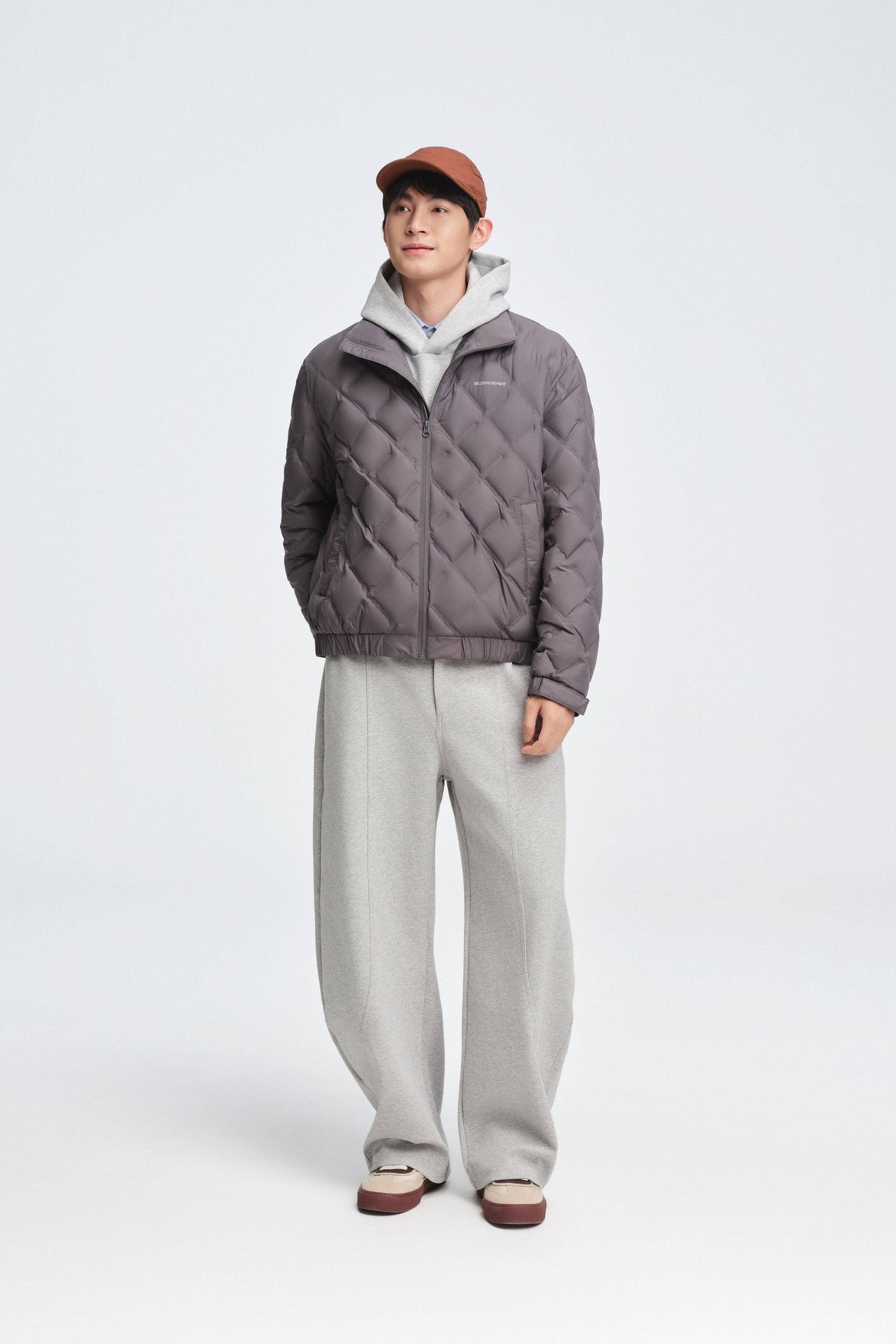 Men's Standing Collar Lightweight Down Jacket - Image 3