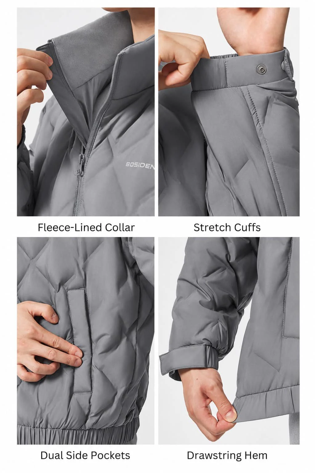 Men's Standing Collar Lightweight Down Jacket - Image 7