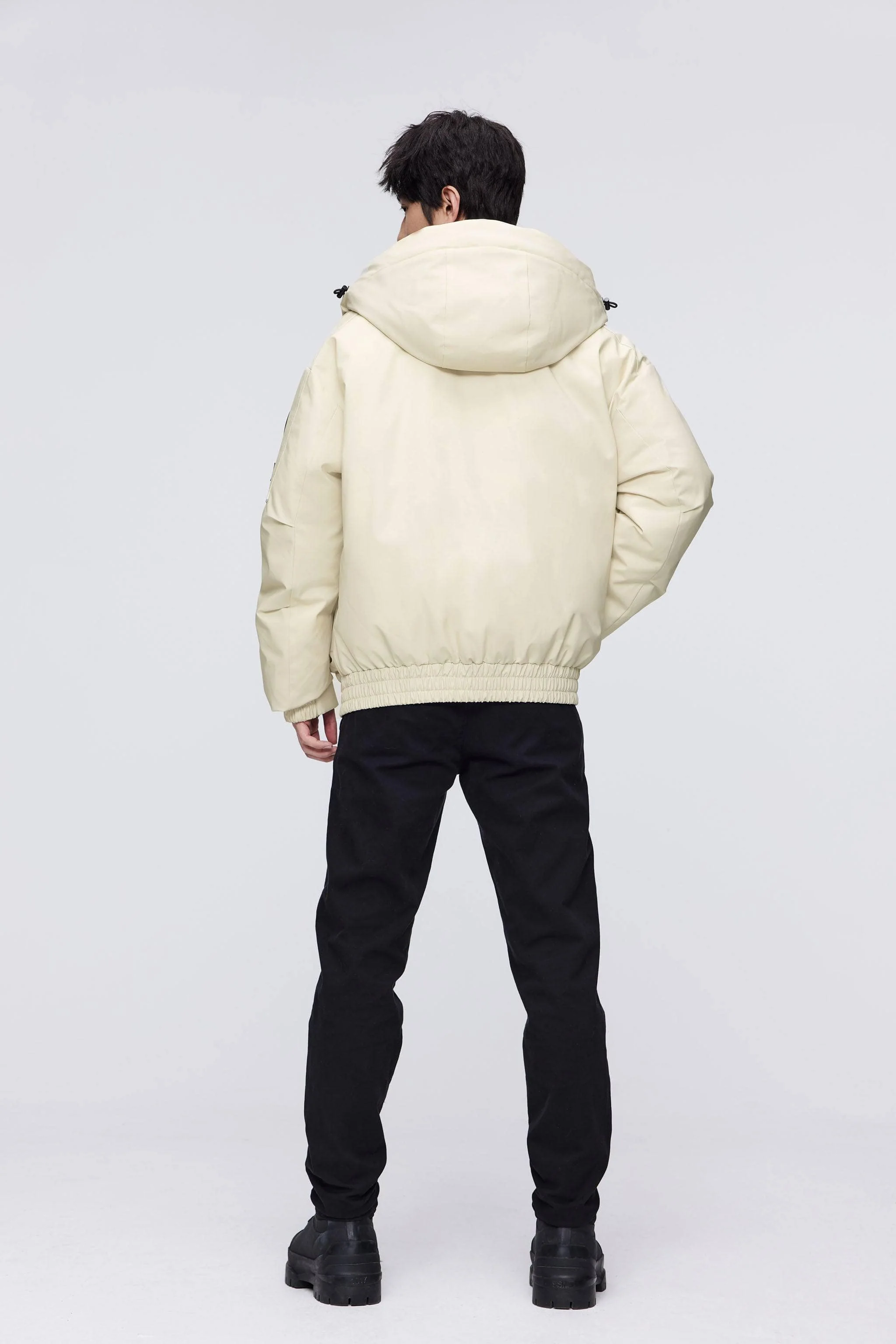 Mens Down Jacket with Hood 5427 - Image 3