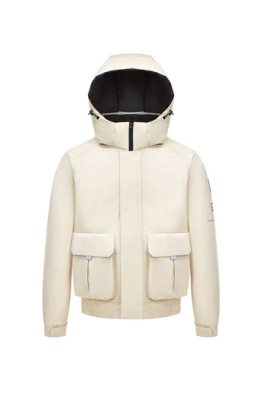 Mens Down Jacket with Hood 5427 - Image 4