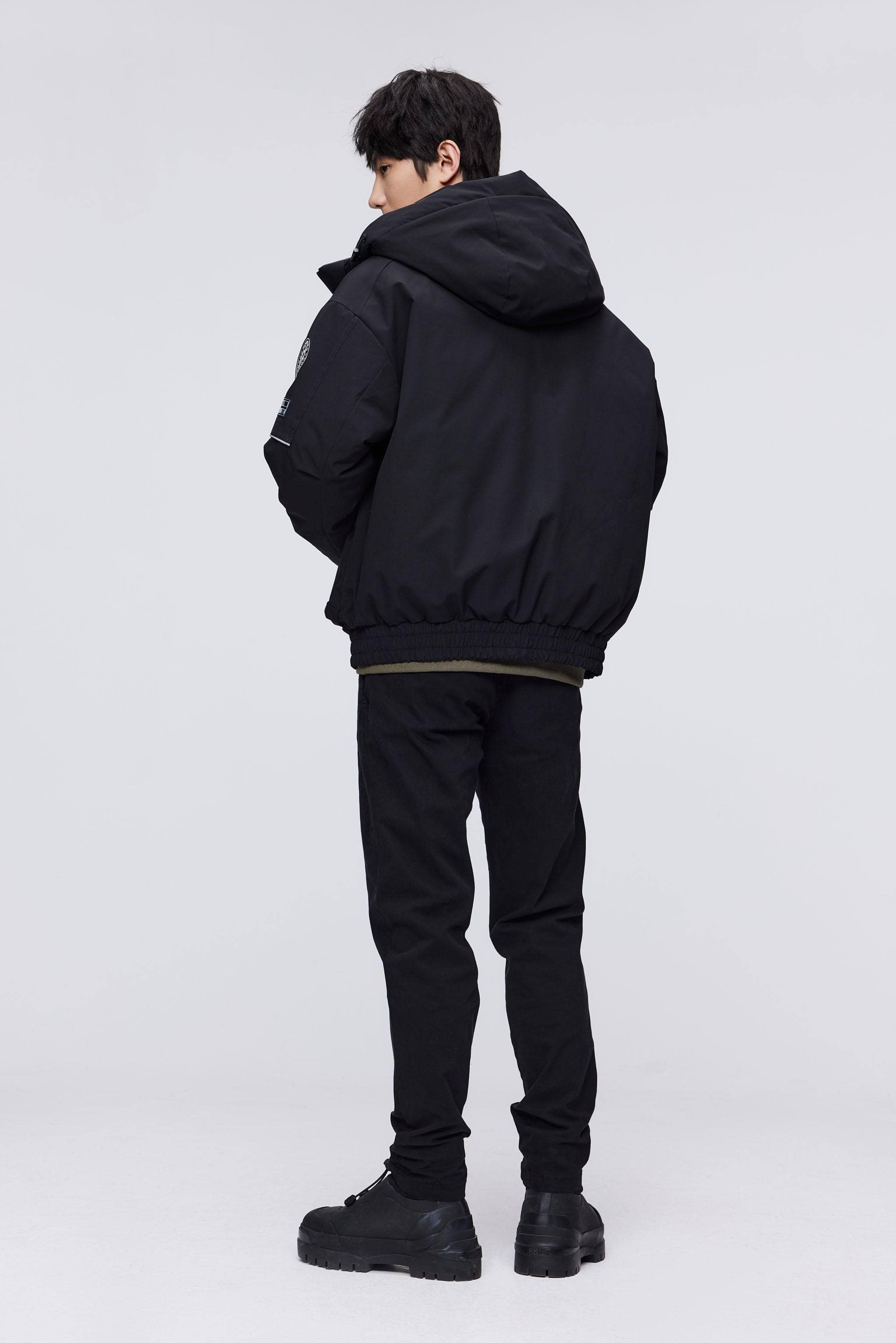 Mens Down Jacket with Hood 5427 - Image 8