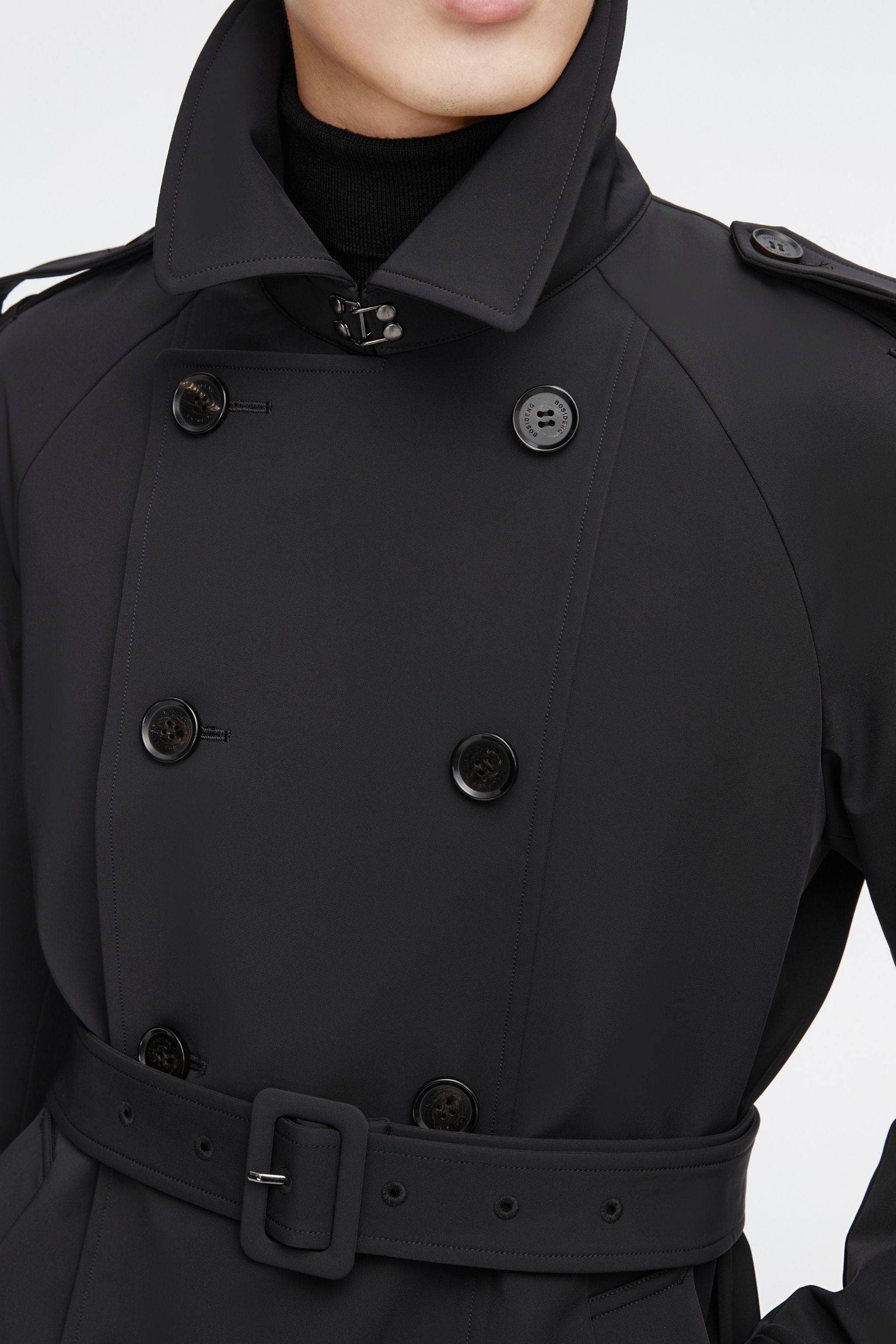 Mid-length Detachable Goose Down Trench Coat - Image 16