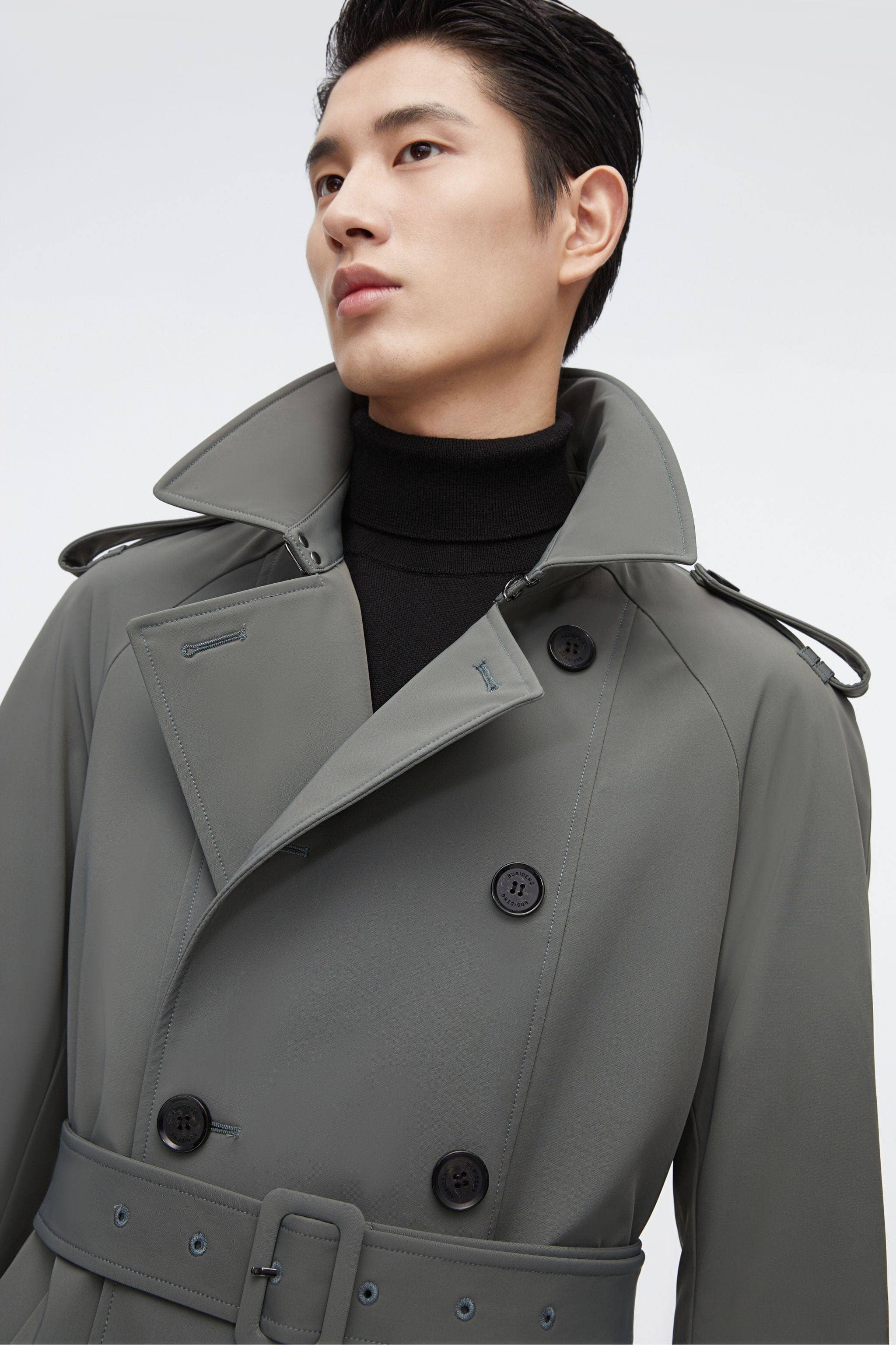 Mid-length Detachable Goose Down Trench Coat - Image 6