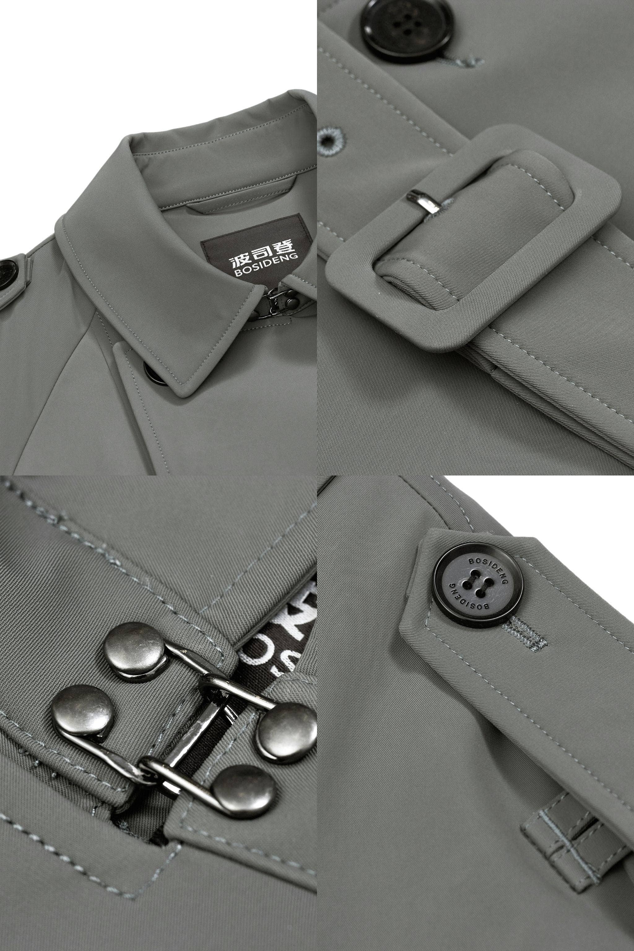 Mid-length Detachable Goose Down Trench Coat - Image 7