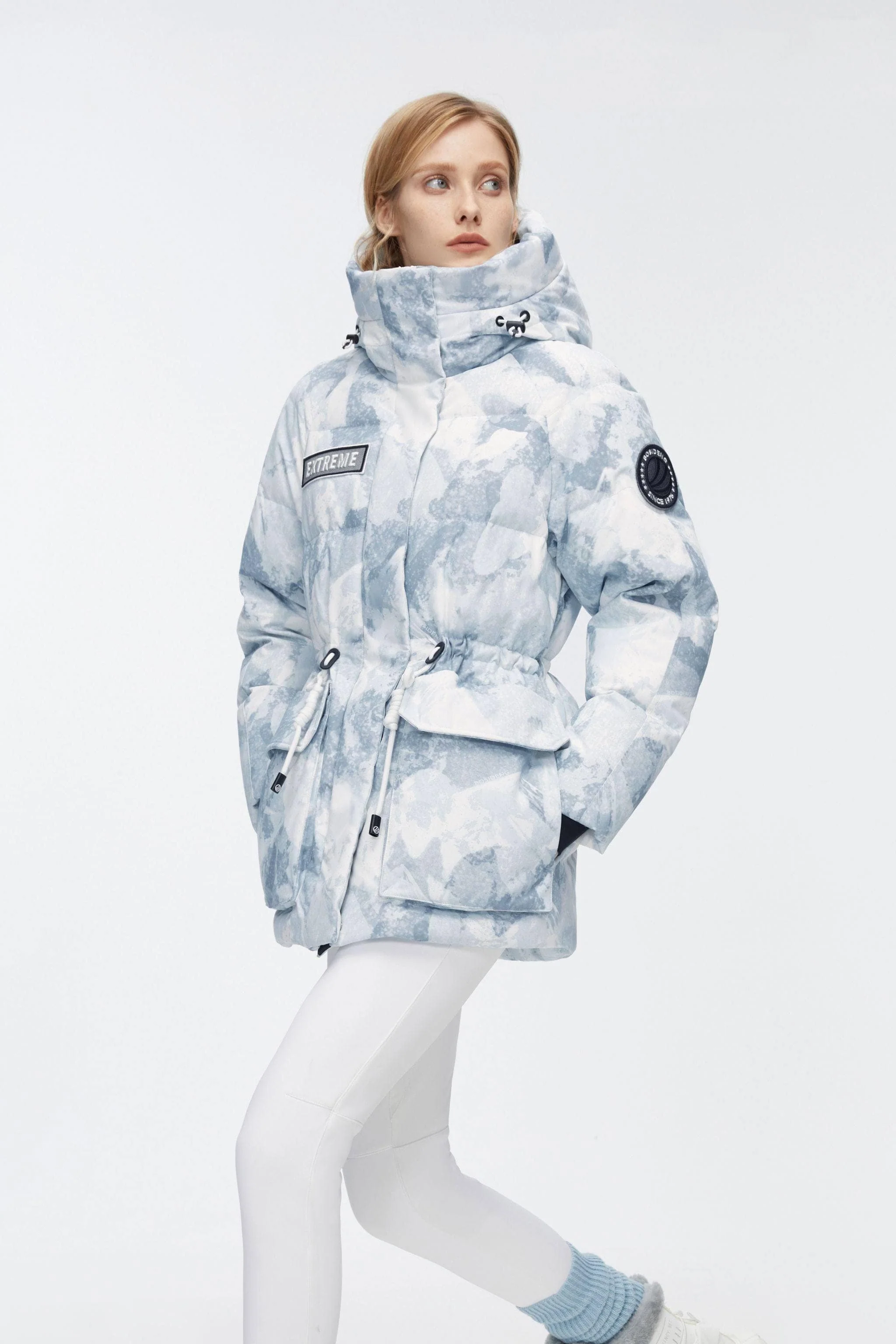 Mid-Length Goose Down Jacket With Hood