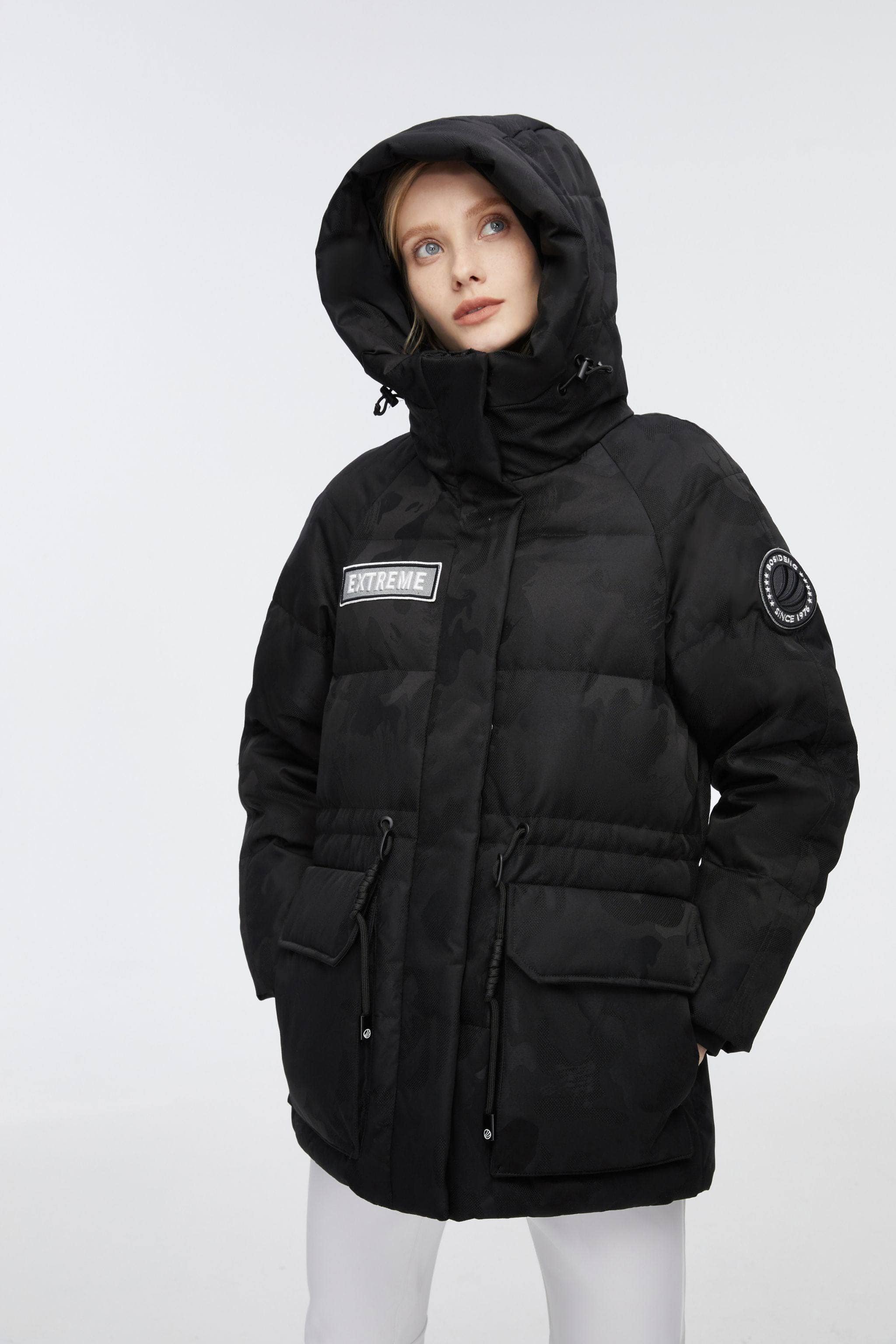 Mid-Length Goose Down Jacket With Hood - Image 11