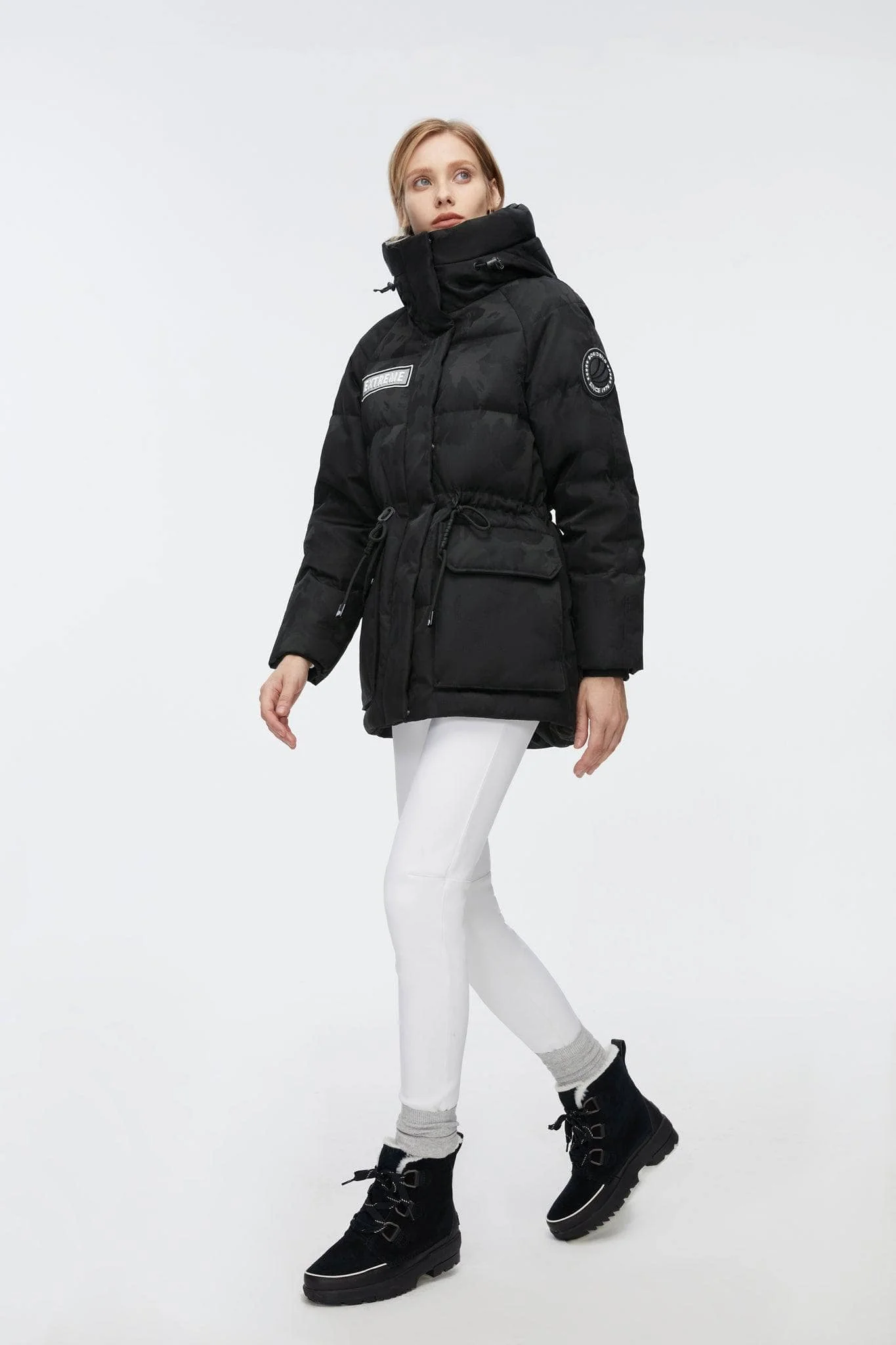 Mid-Length Goose Down Jacket With Hood - Image 13