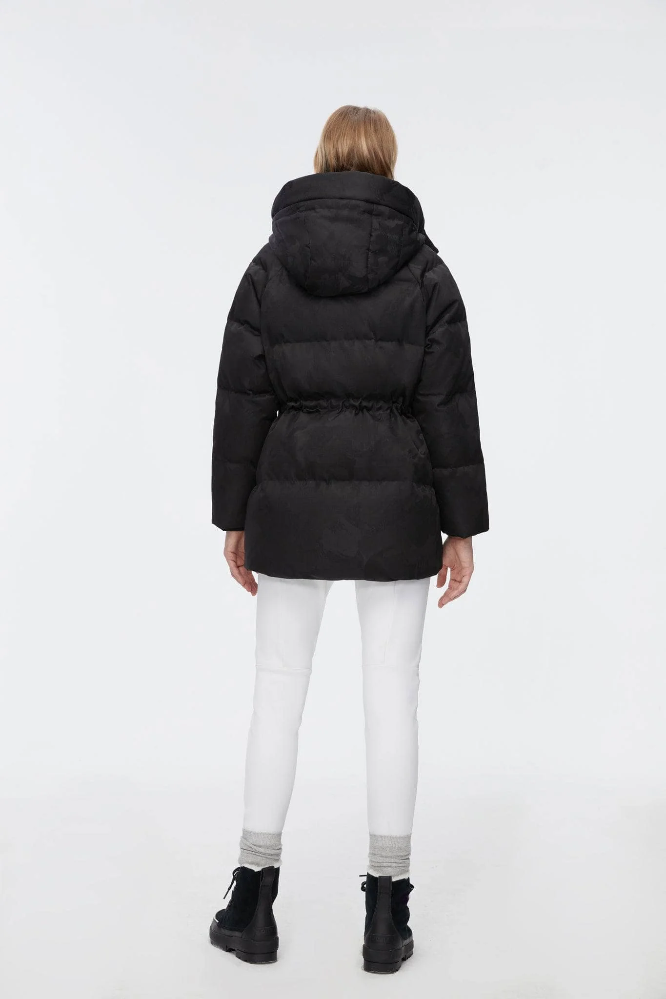 Mid-Length Goose Down Jacket With Hood - Image 14
