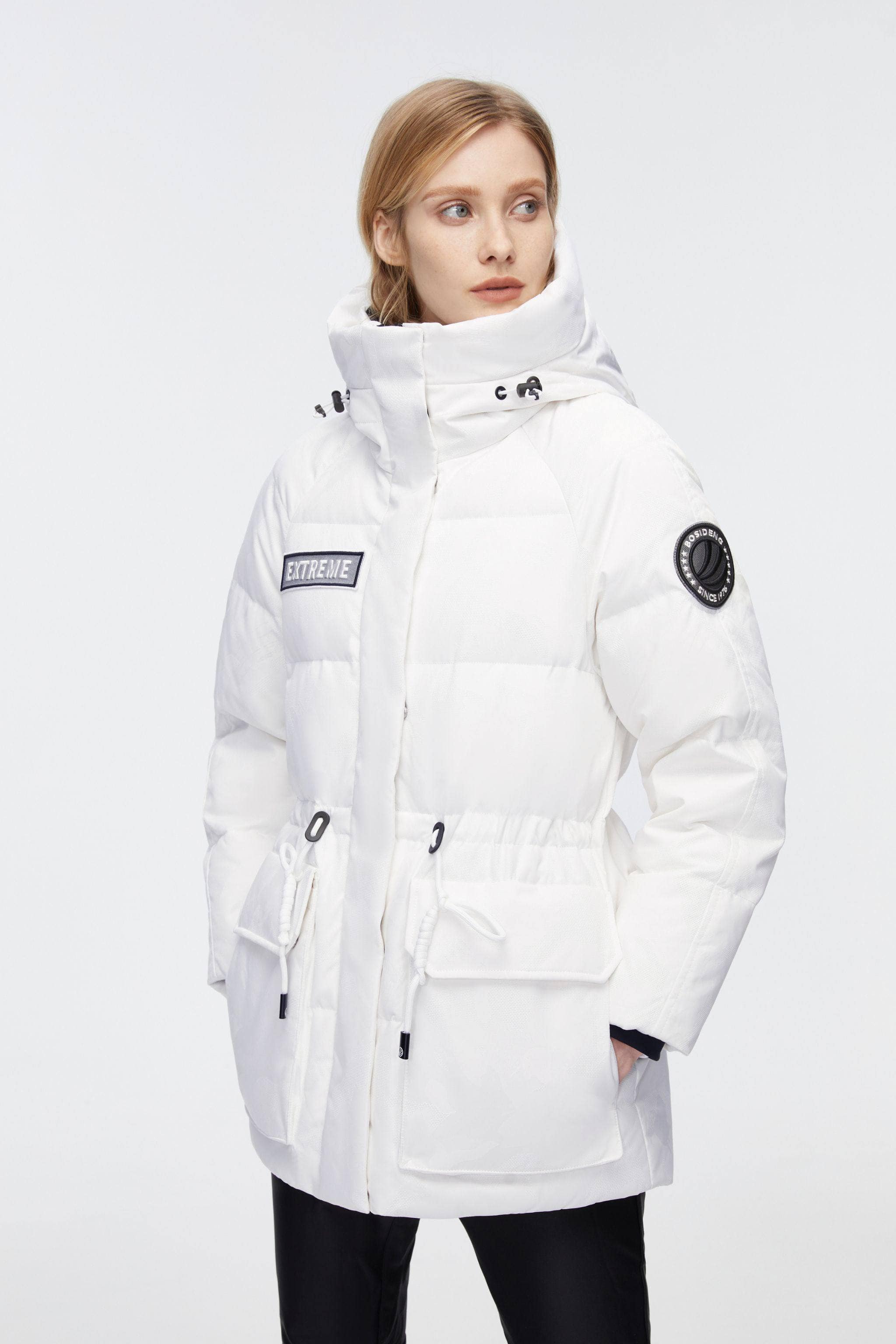 Mid-Length Goose Down Jacket With Hood - Image 16