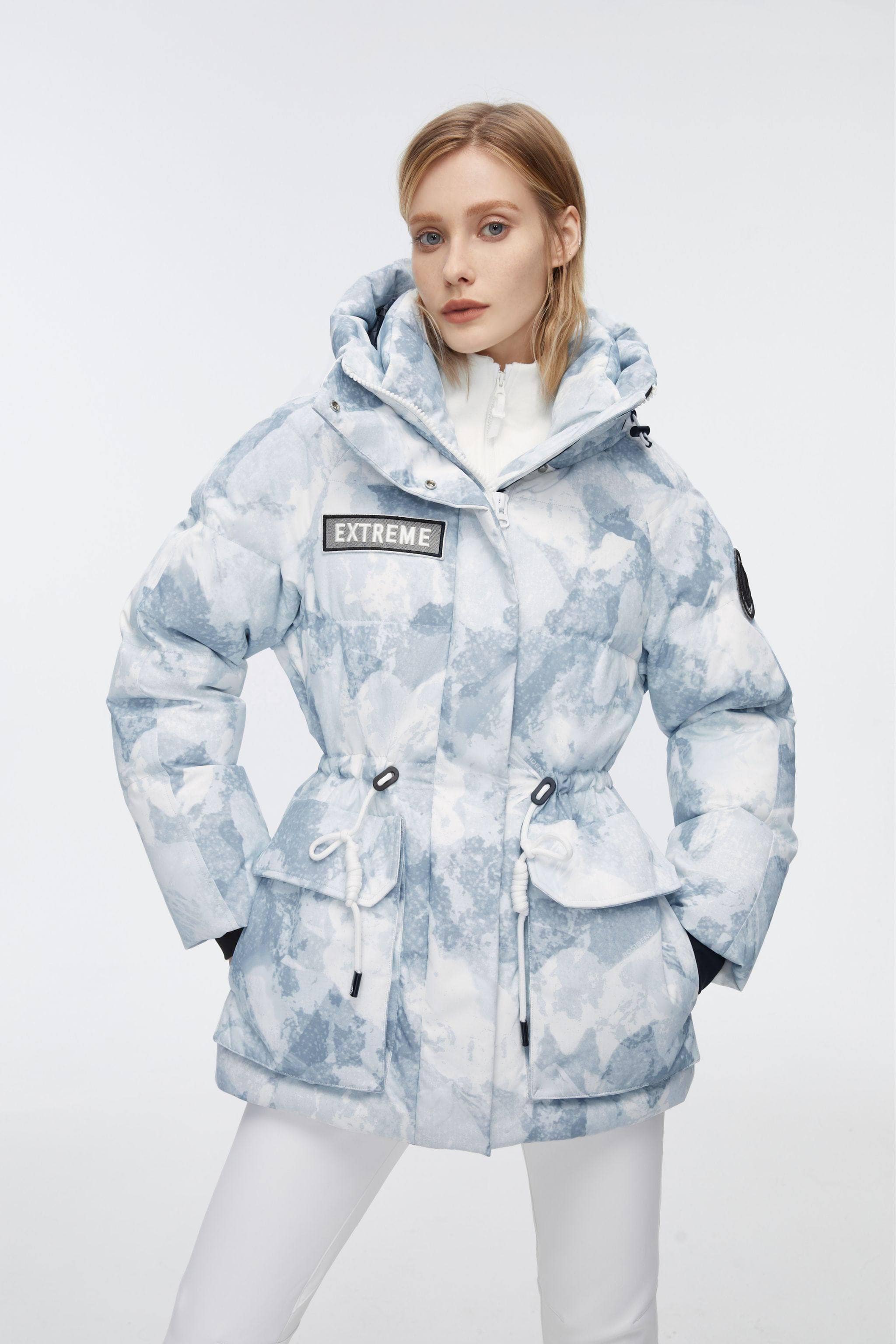Mid-Length Goose Down Jacket With Hood - Image 2