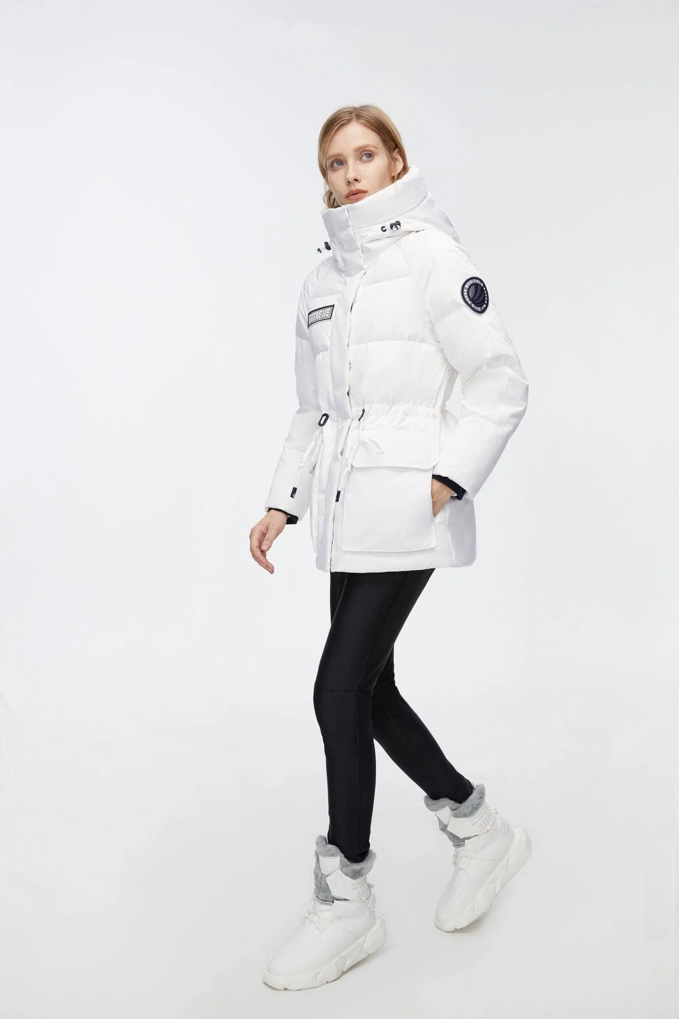 Mid-Length Goose Down Jacket With Hood - Image 20