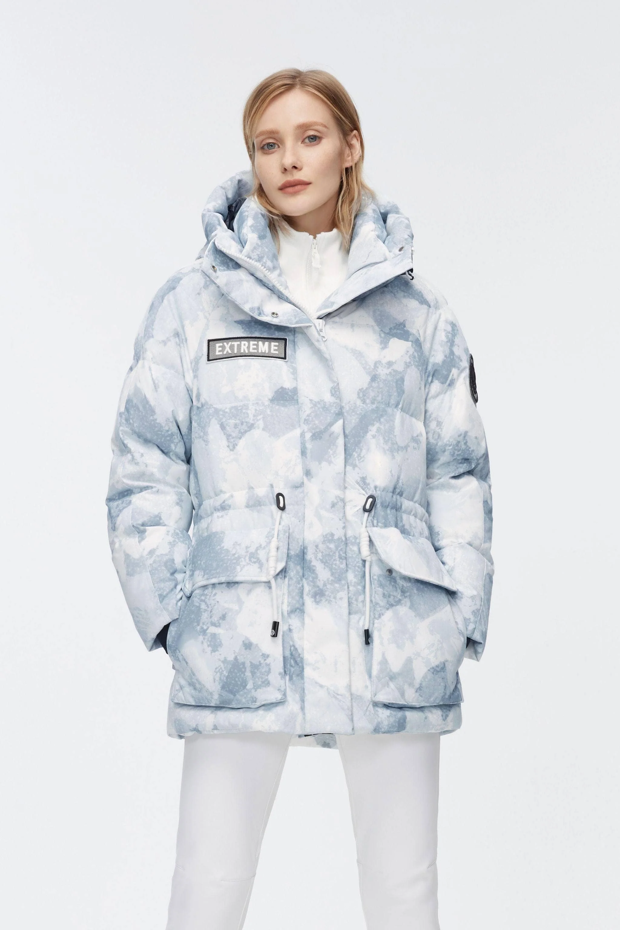 Mid-Length Goose Down Jacket With Hood - Image 3