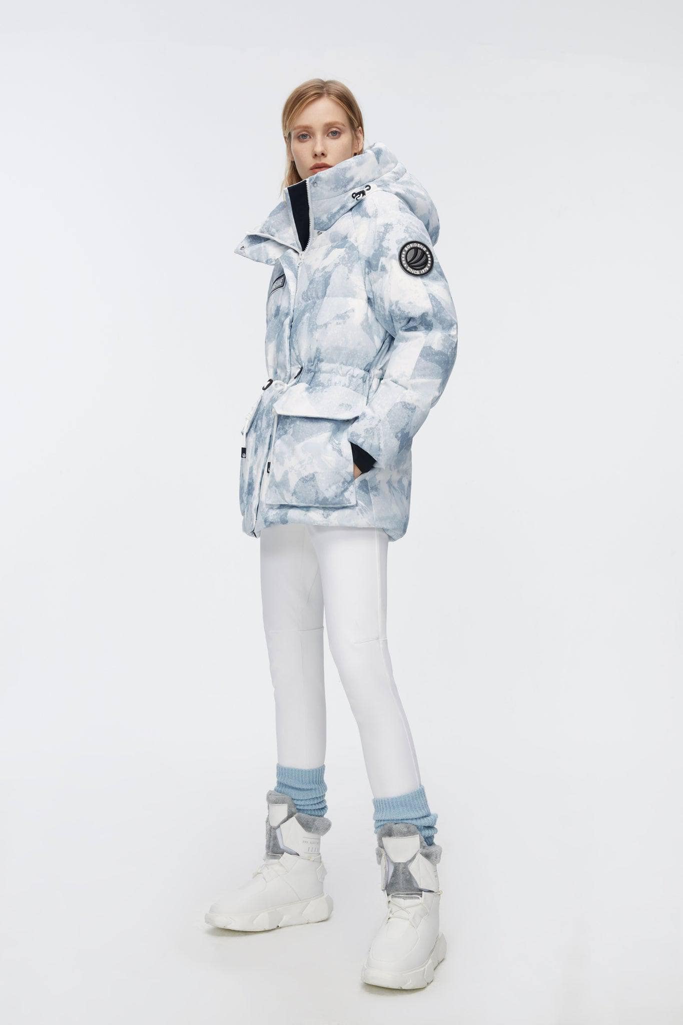 Mid-Length Goose Down Jacket With Hood - Image 5