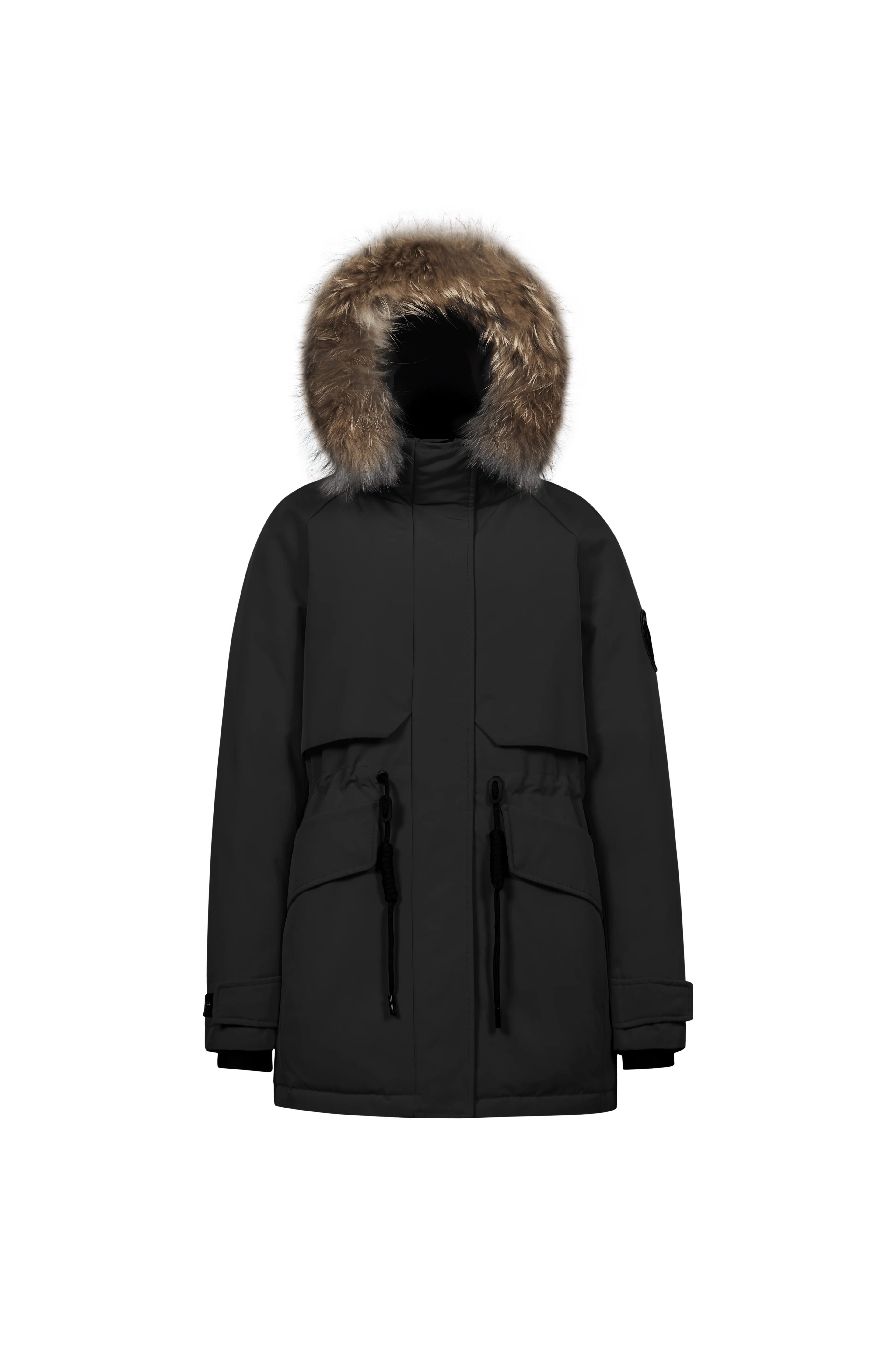 Extreme Mid-Length Goose Down Coat With Fur - Image 4
