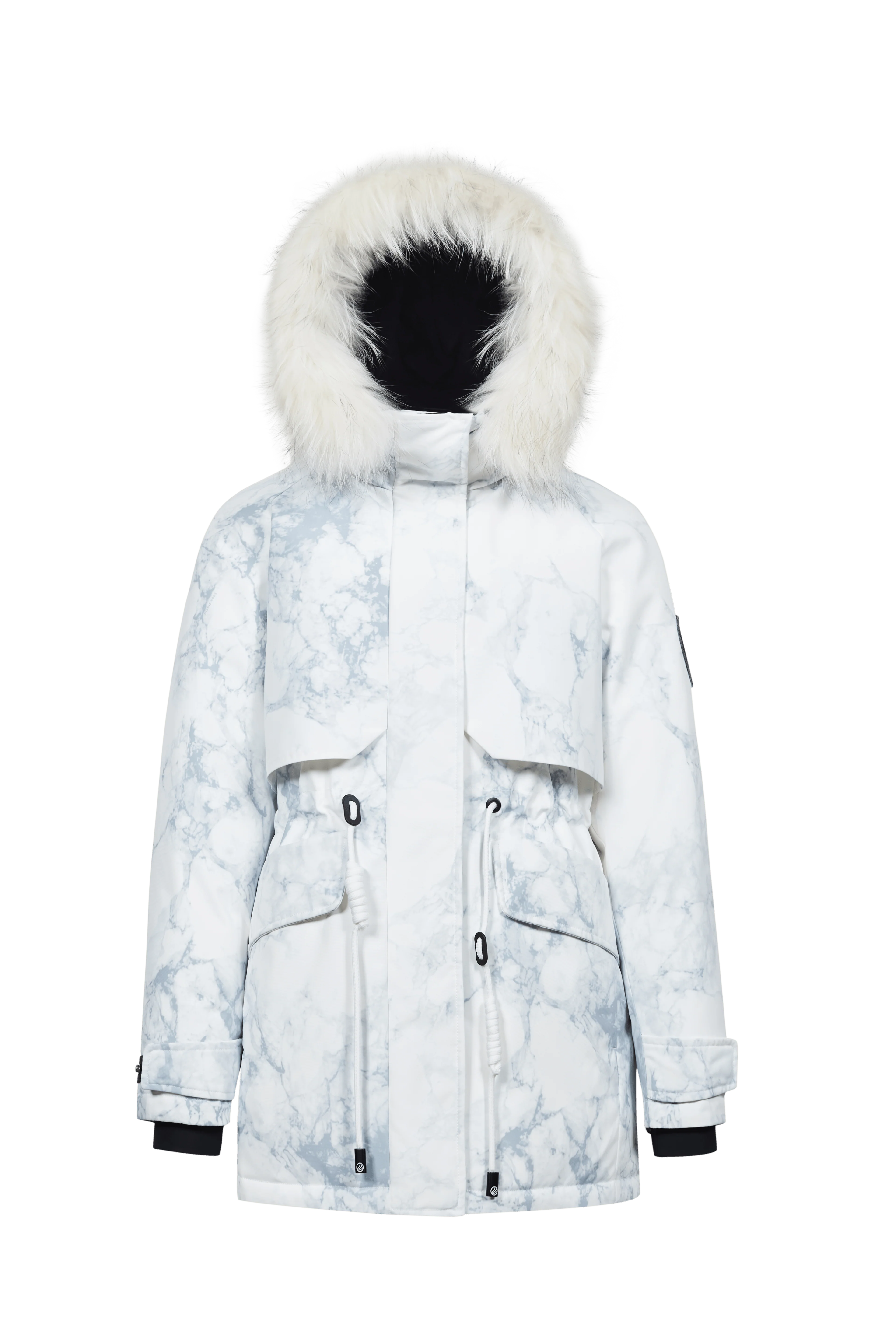 Extreme Mid-Length Goose Down Coat With Fur - Image 9