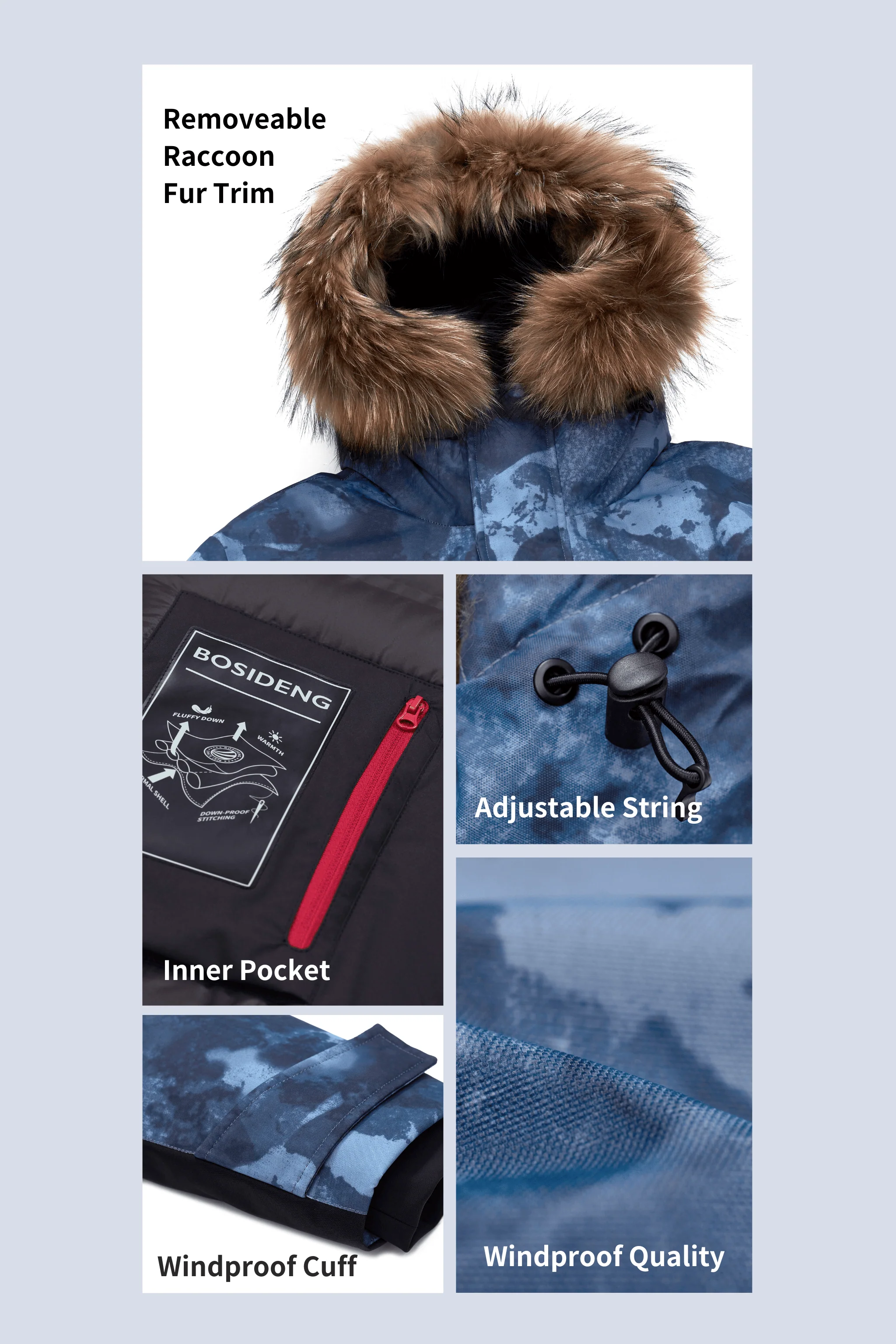 Mid-Length Goose Down Trench With Fur - Image 10