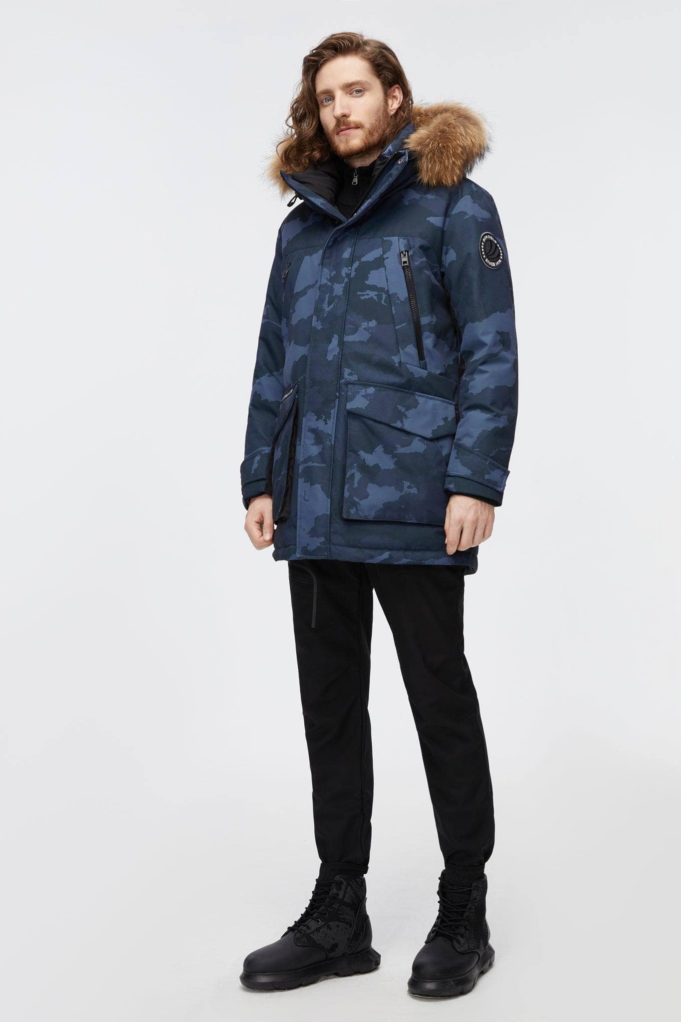 Mid-Length Goose Down Trench With Fur - Image 2