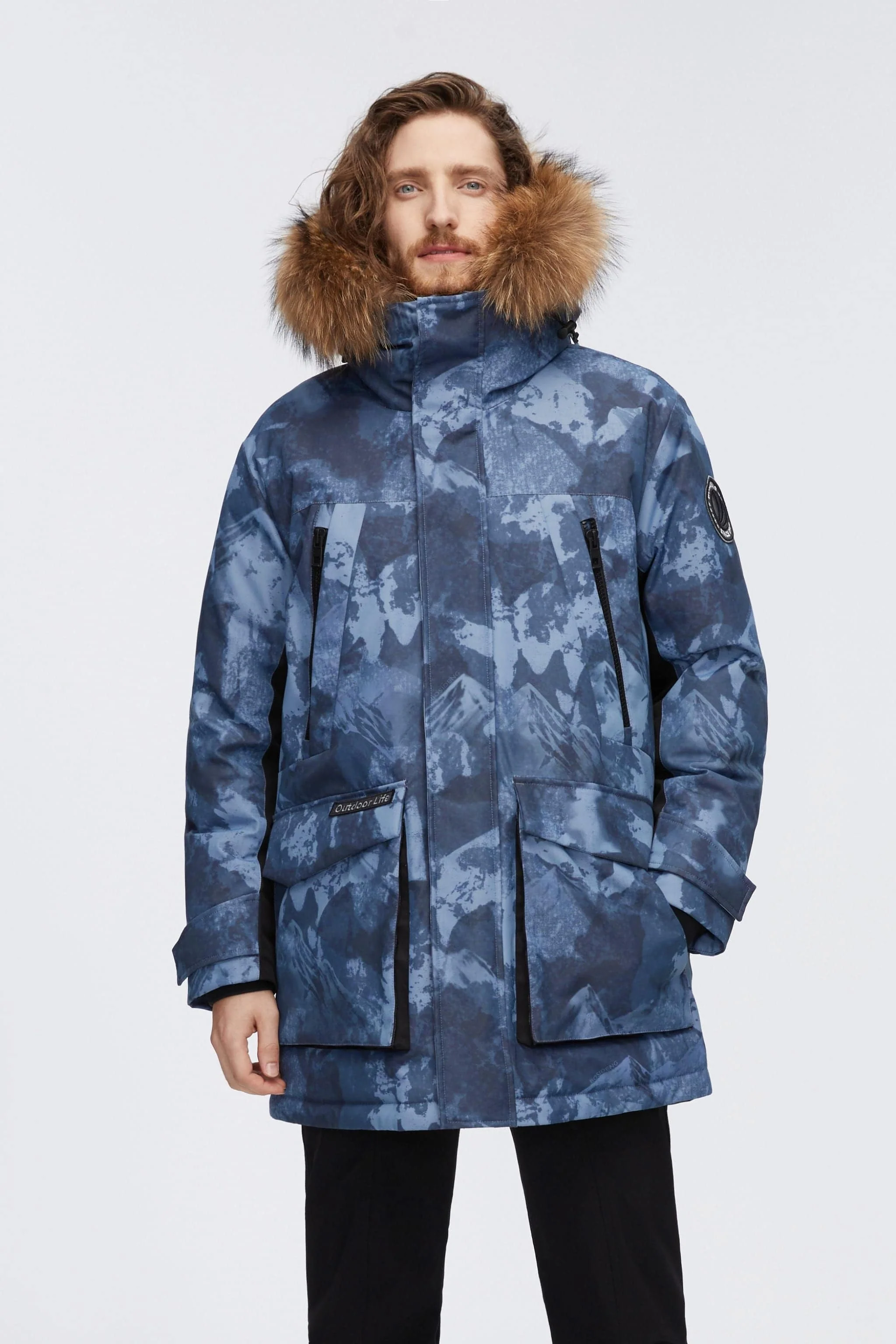 Mid-Length Goose Down Trench With Fur - Image 3