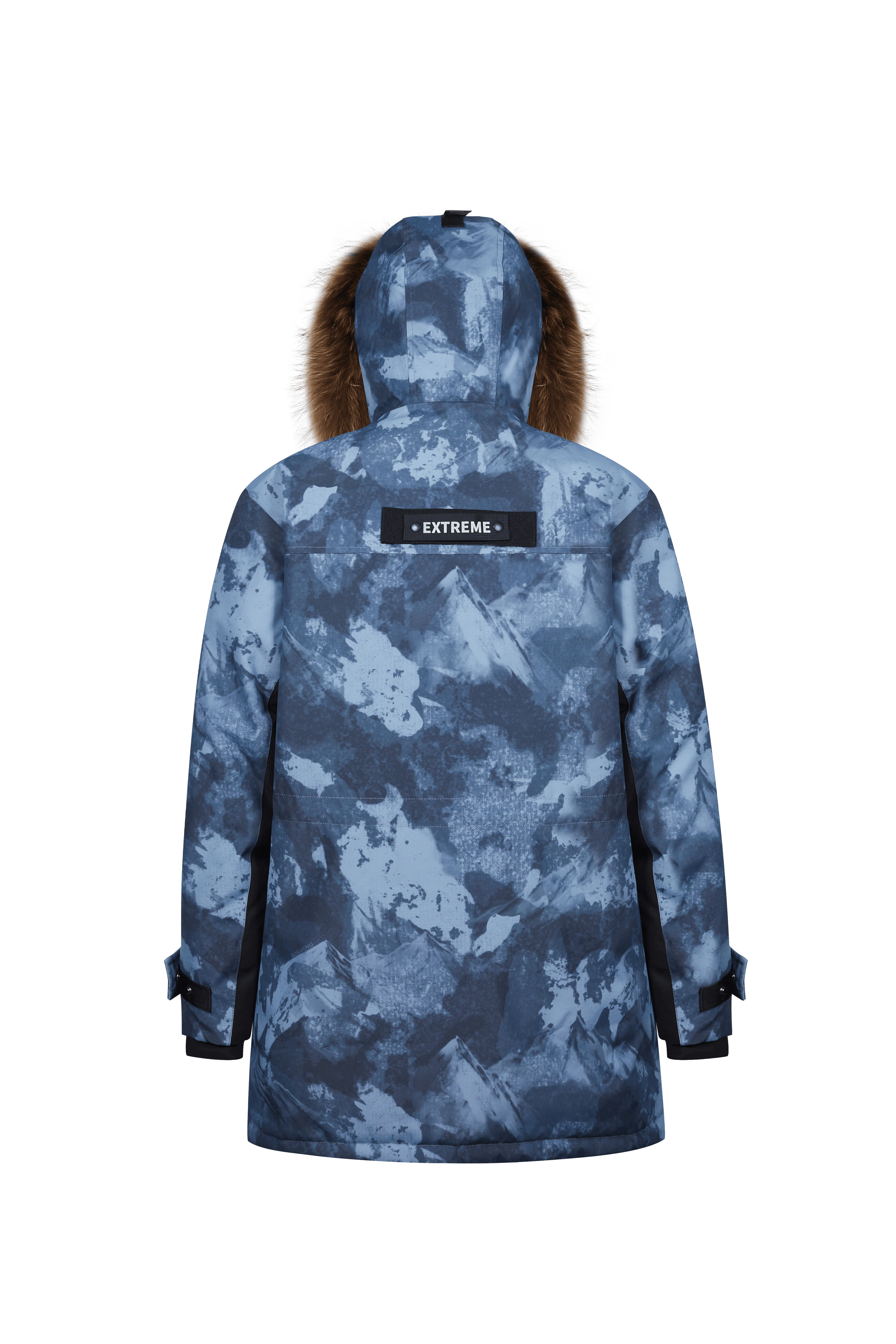 Mid-Length Goose Down Trench With Fur - Image 9