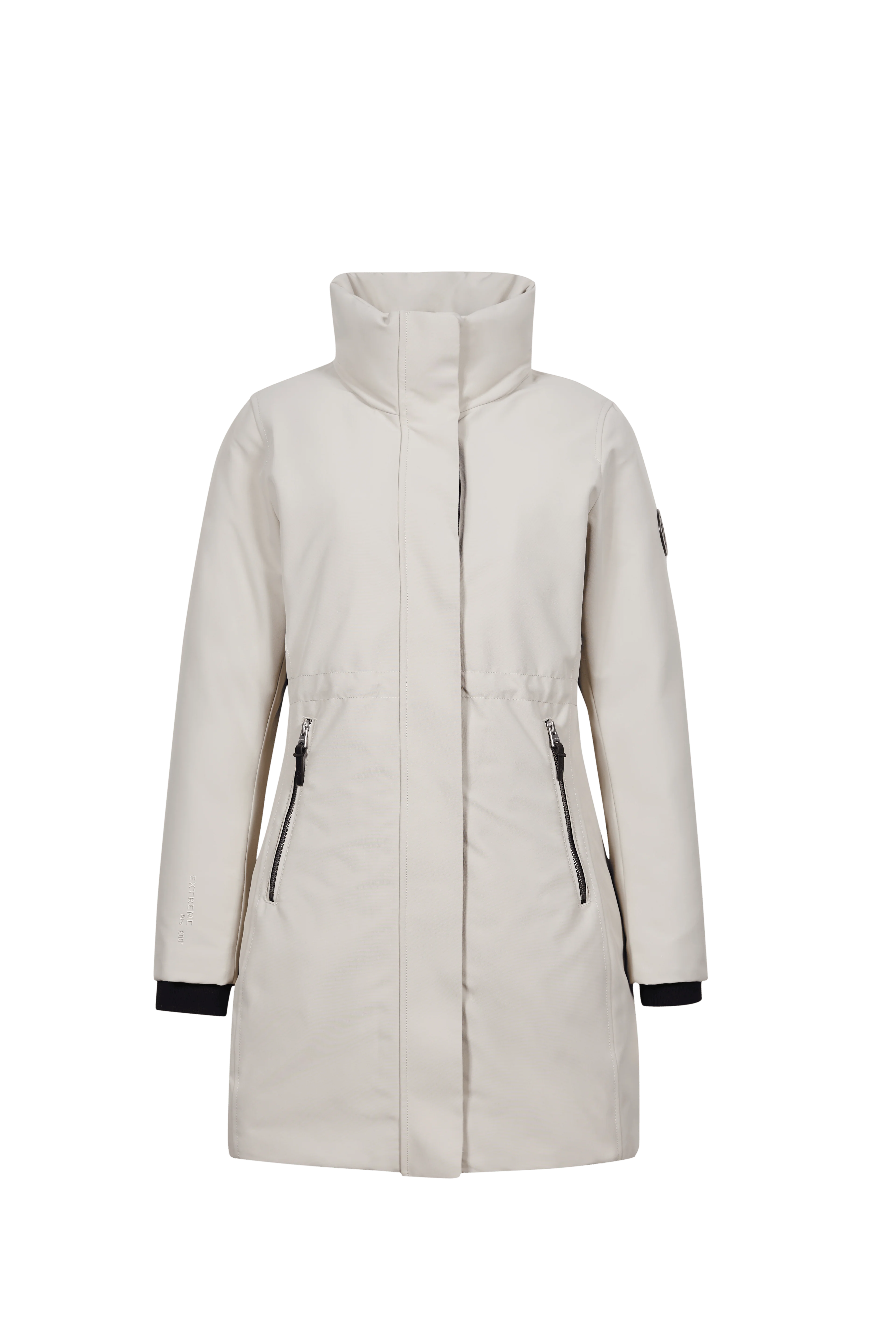 Mid-Length Goose Down Trench With Fur - Image 19