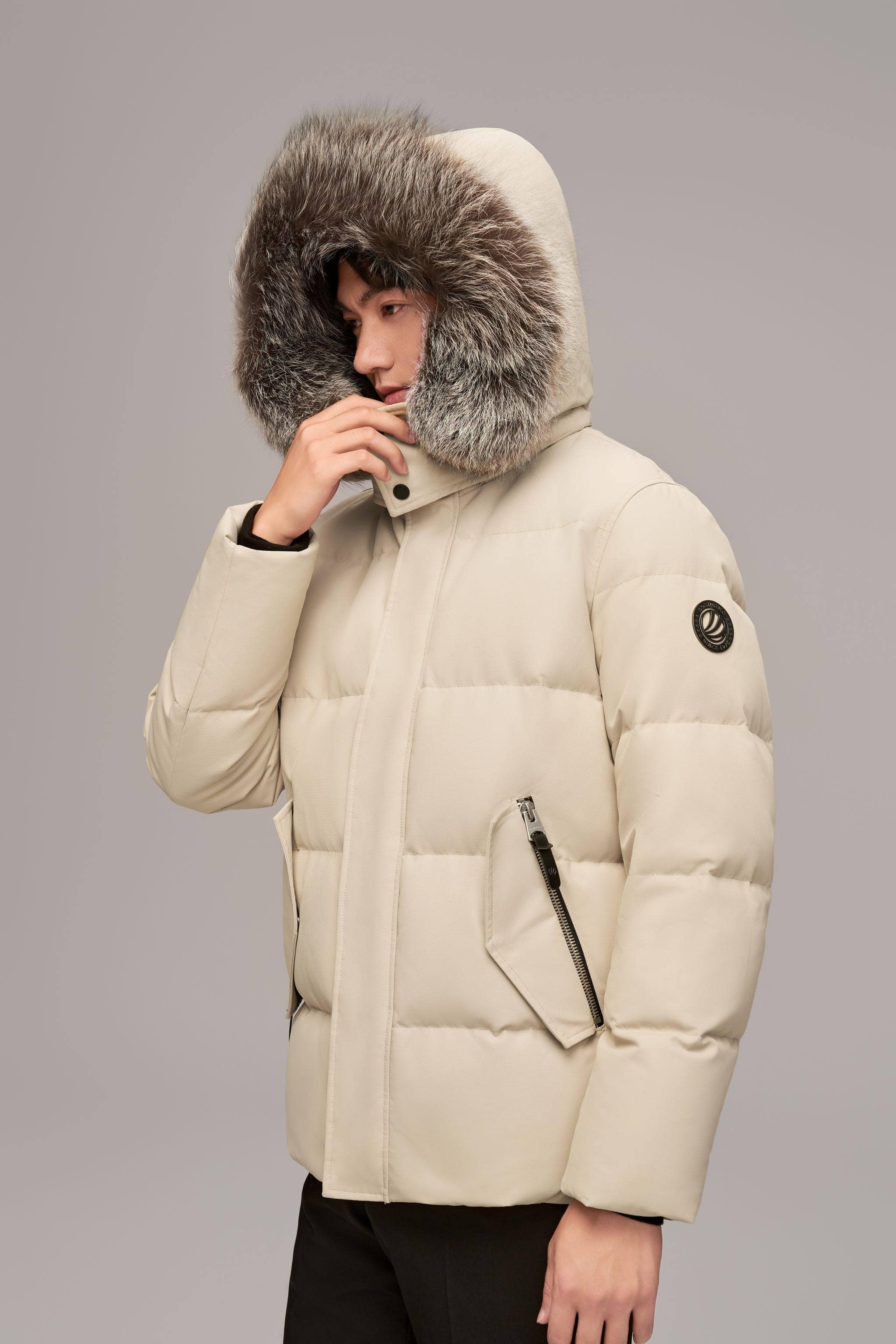 Premium Business Men's Goose Down Jacket With Hood - Image 3