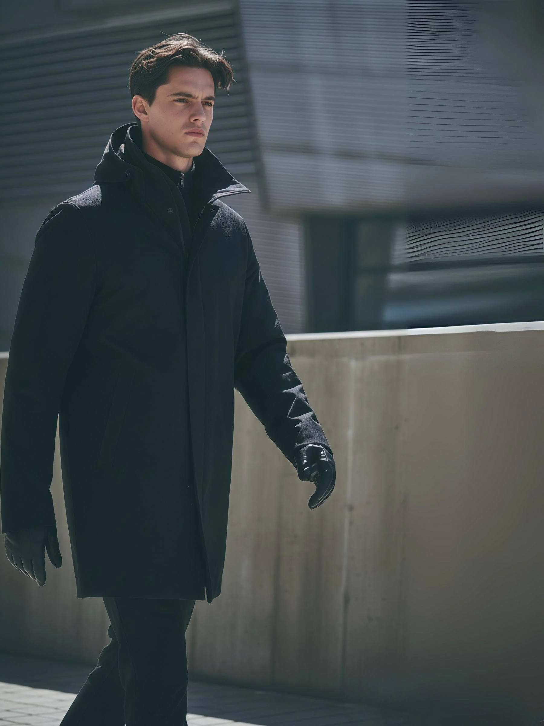 Premium Business Men's Goose Down Mac With Hood 4733 - Image 6