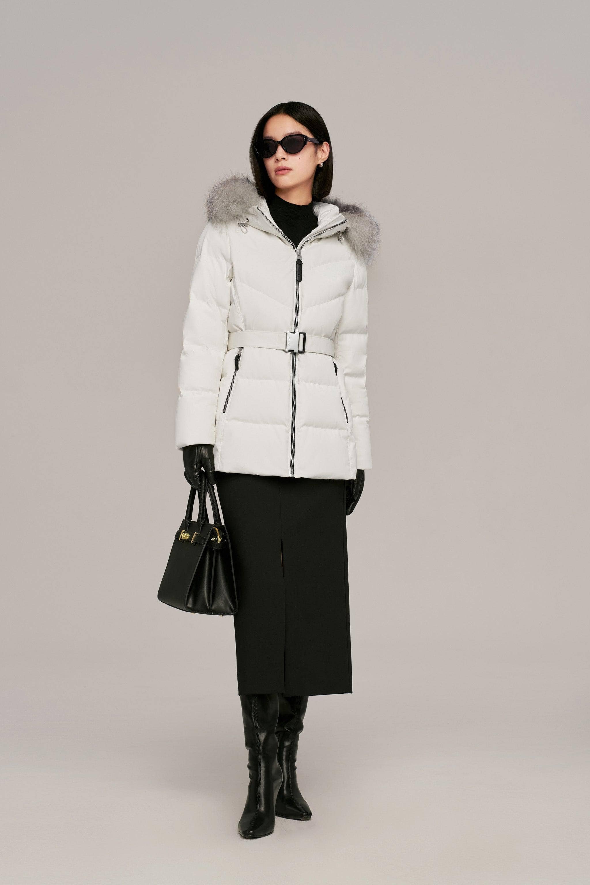 Premium Business Women's Goose Down Jacket With Hood - Image 3