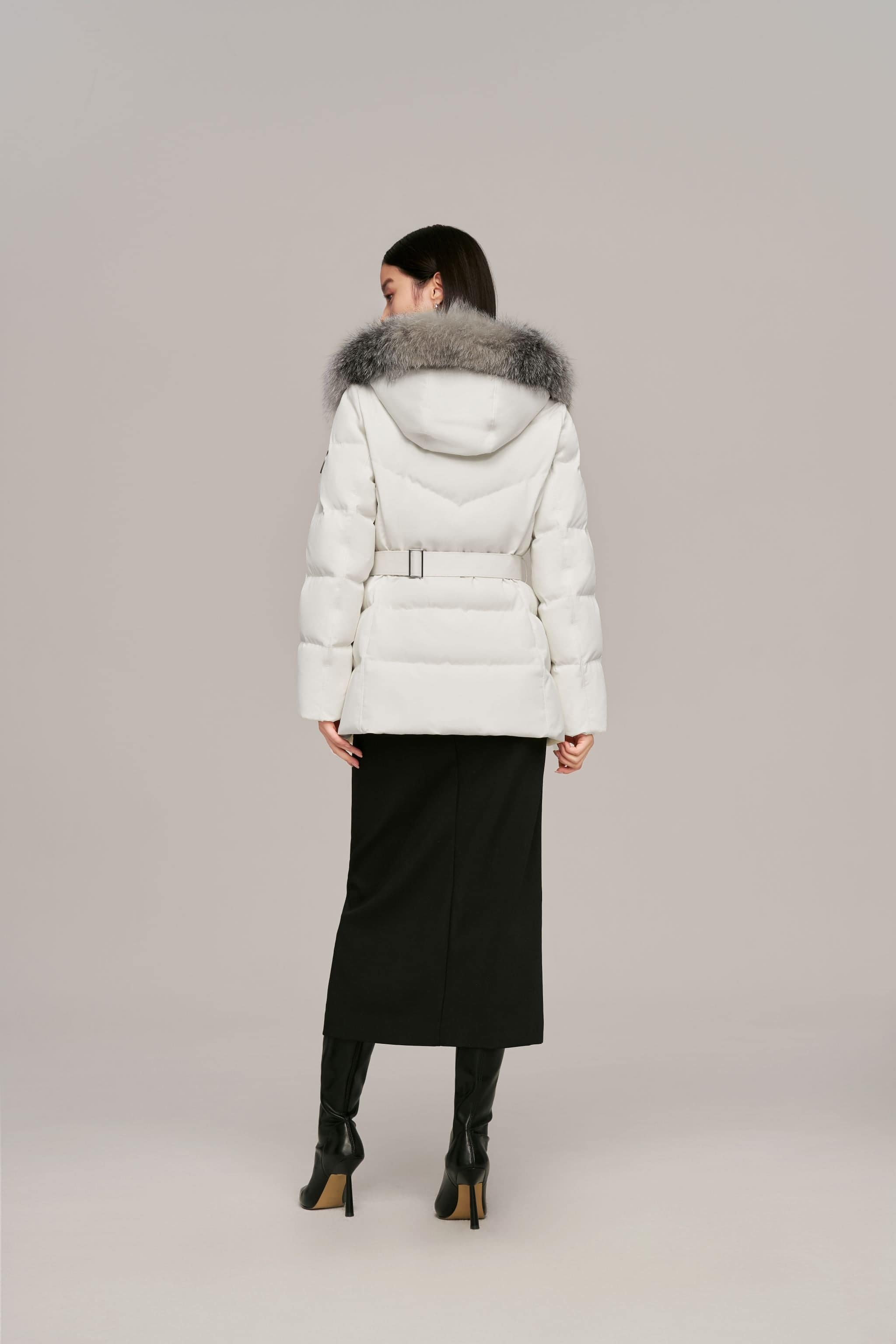 Premium Business Women's Goose Down Jacket With Hood - Image 5