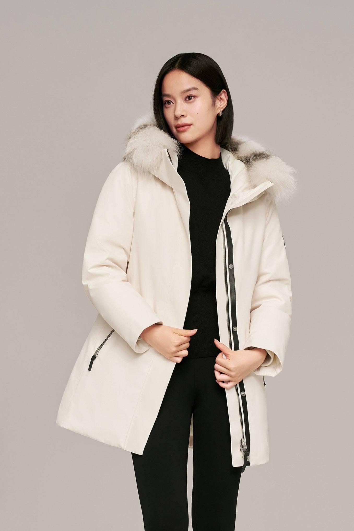 Premium Business Womens Mid-length Goose Down Coat