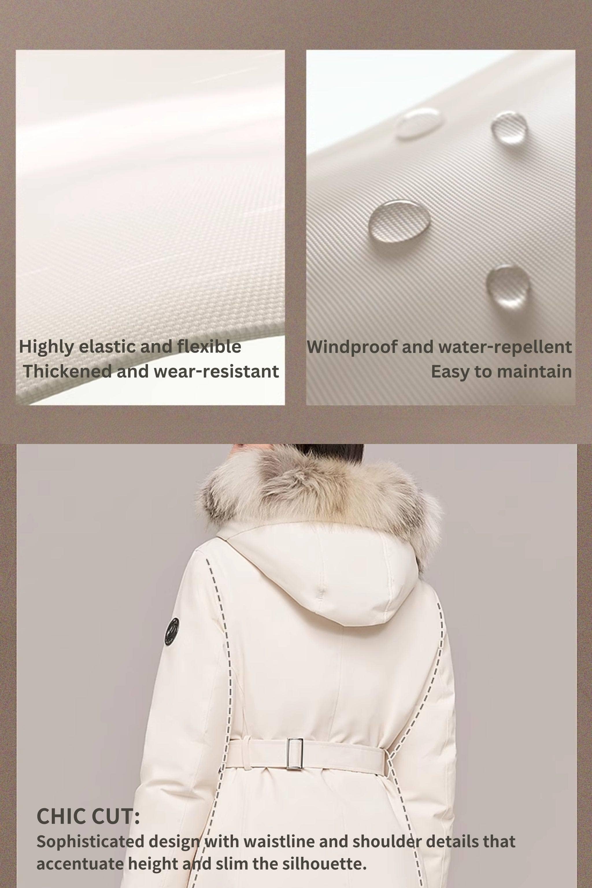 Premium Business Womens Mid-length Goose Down Coat - Image 10