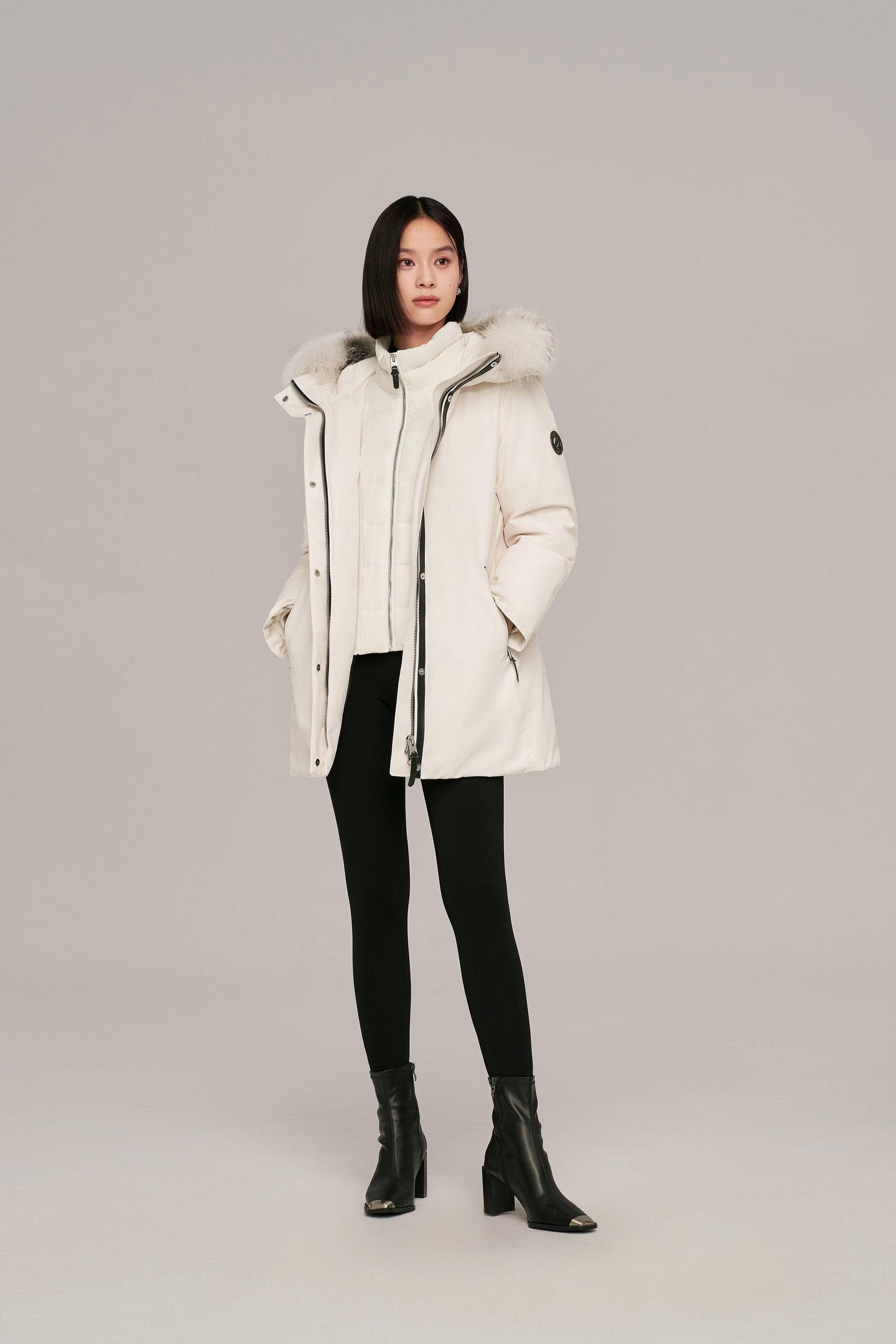 Premium Business Womens Mid-length Goose Down Coat - Image 5