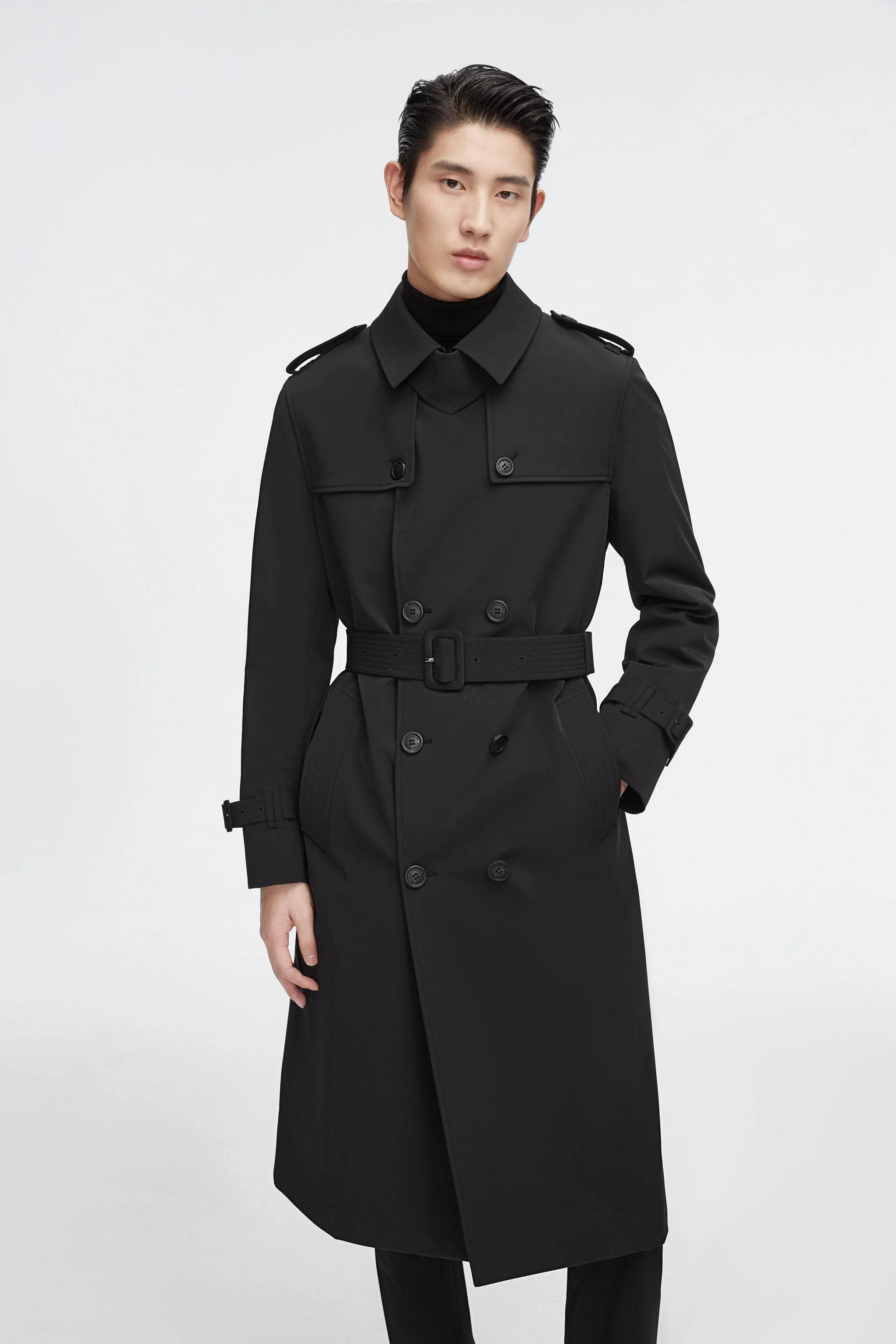 Premium Men's Goose Down Full Length Trench - Image 10