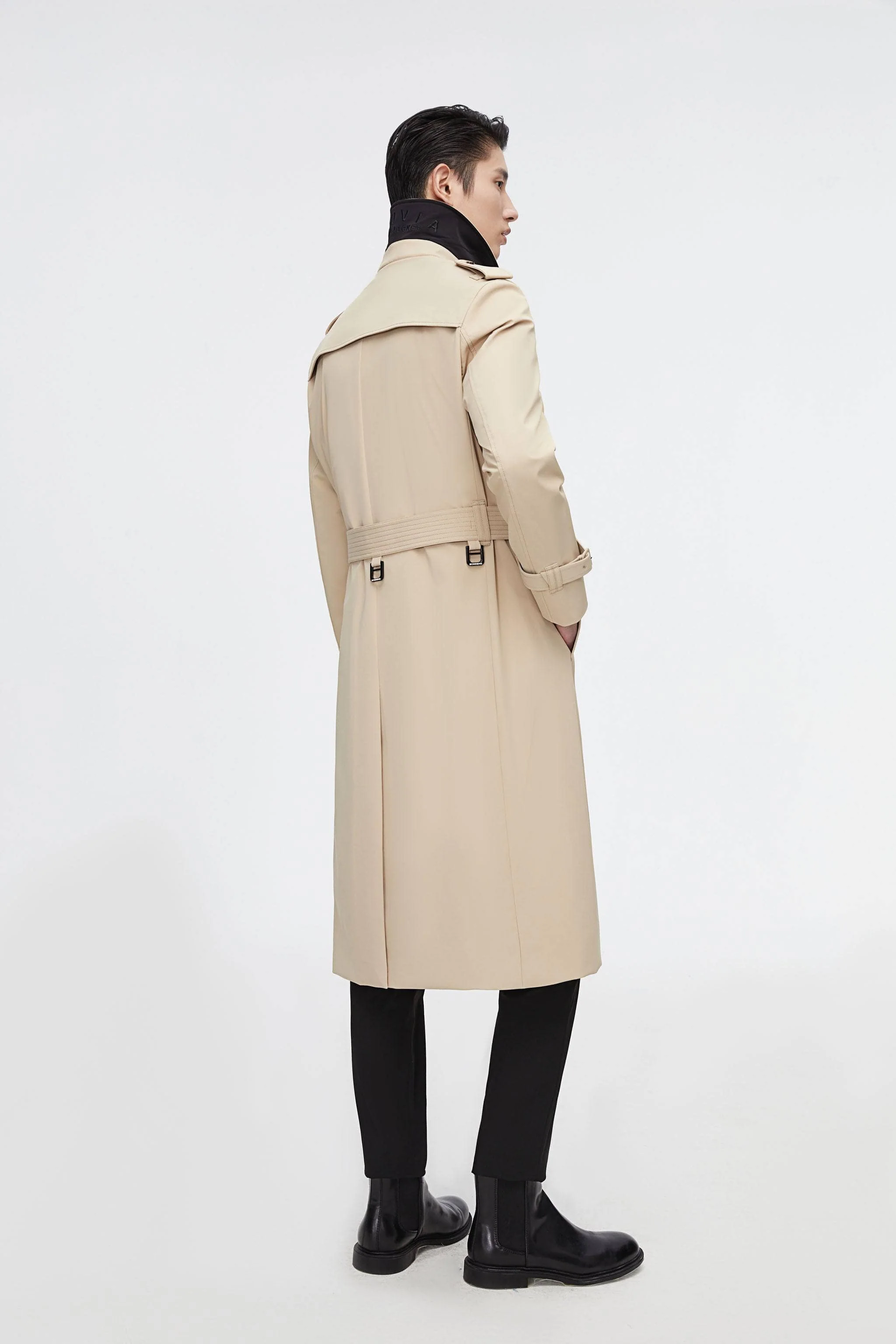 Premium Men's Goose Down Full Length Trench - Image 3
