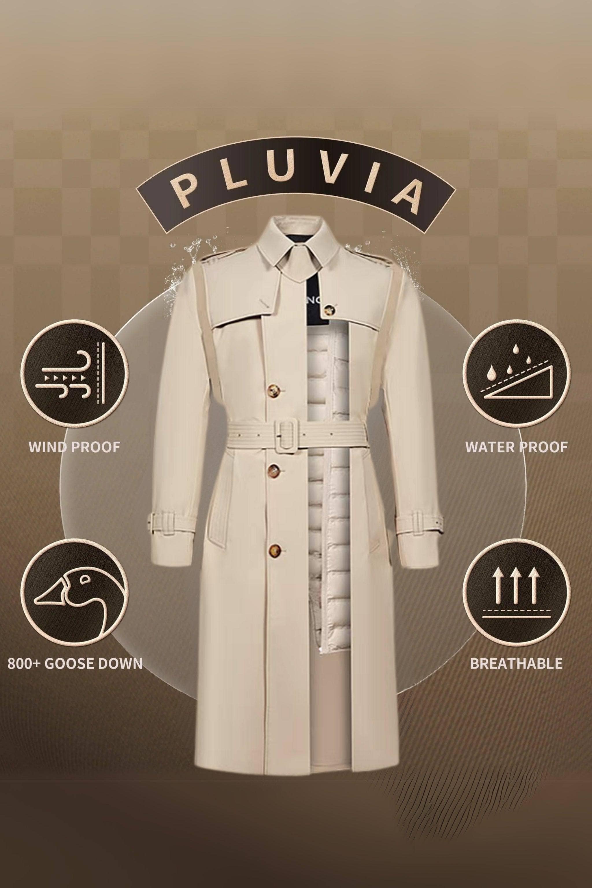 Premium Men's Goose Down Full Length Trench - Image 5